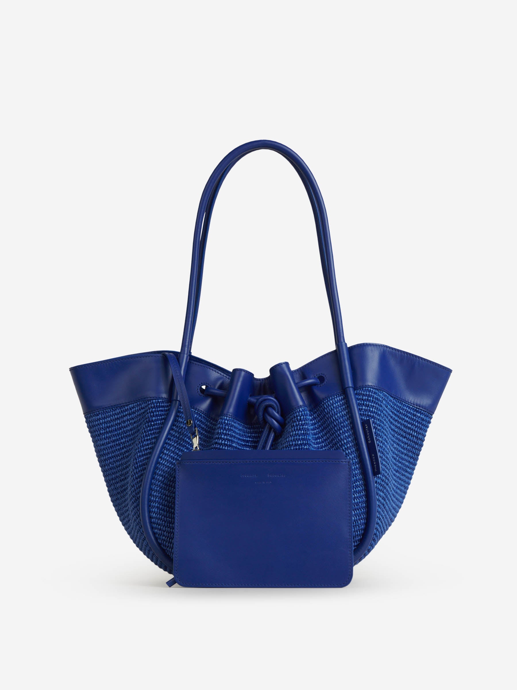 Outlet online Proenza Schouler Mujer Bolso Tote Fruncido Rafia color Azul Marino sku 810-007036 00 - Foto 2