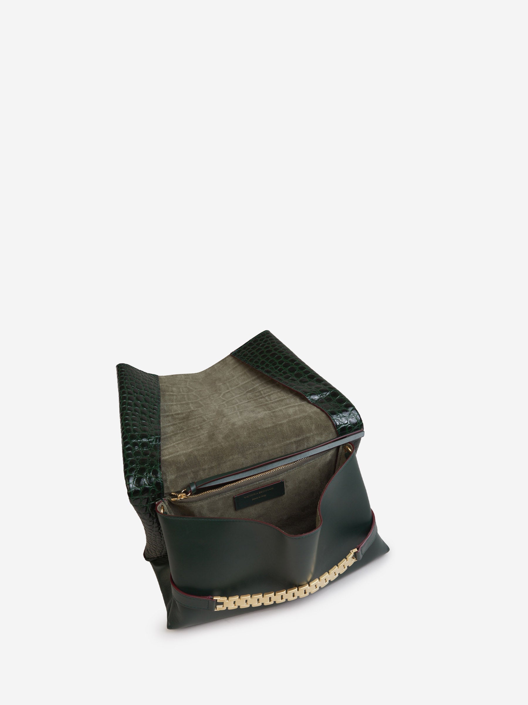 Outlet online Victoria Beckham Mujer Bolso Cadena Piel color Verde Oscuro sku 810-007060 02 - Foto 4
