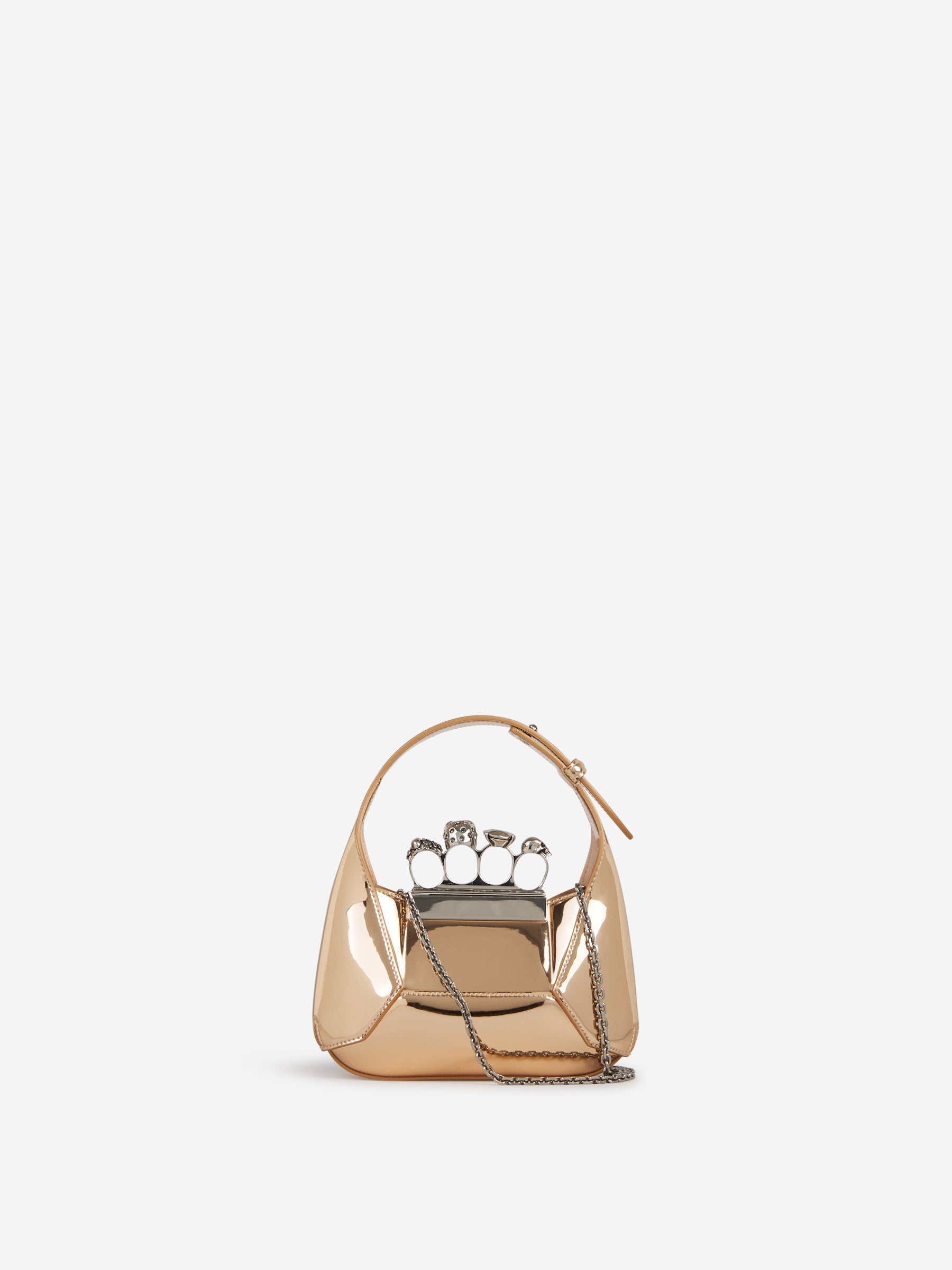 Outlet online McQueen Mujer Bolso de Mano Hobo Mini color Dorado sku 810-007536 01 - Foto 3
