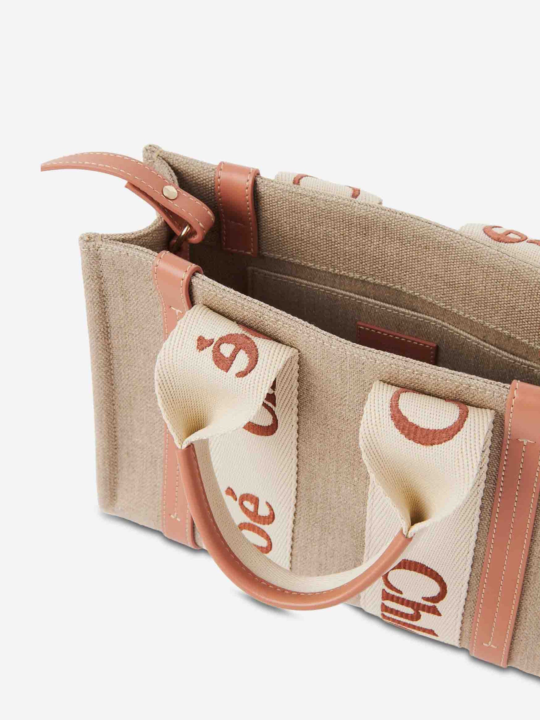 Outlet online Chloé Mujer Bolso Tote Bag Woody Mini color Naranja Claro sku 810-008204 01 - Foto 3