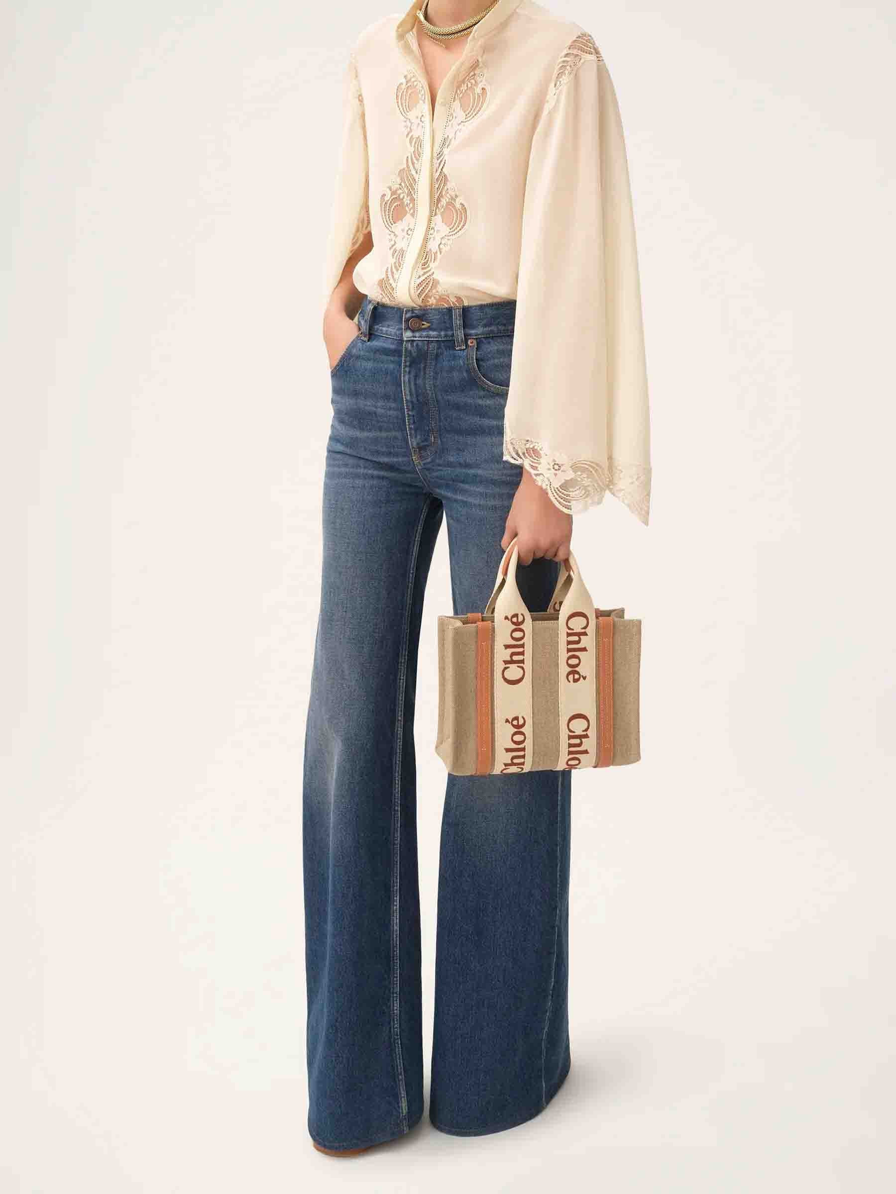 Outlet online Chloé Mujer Bolso Tote Bag Woody Mini color Naranja Claro sku 810-008204 01 - Foto 4