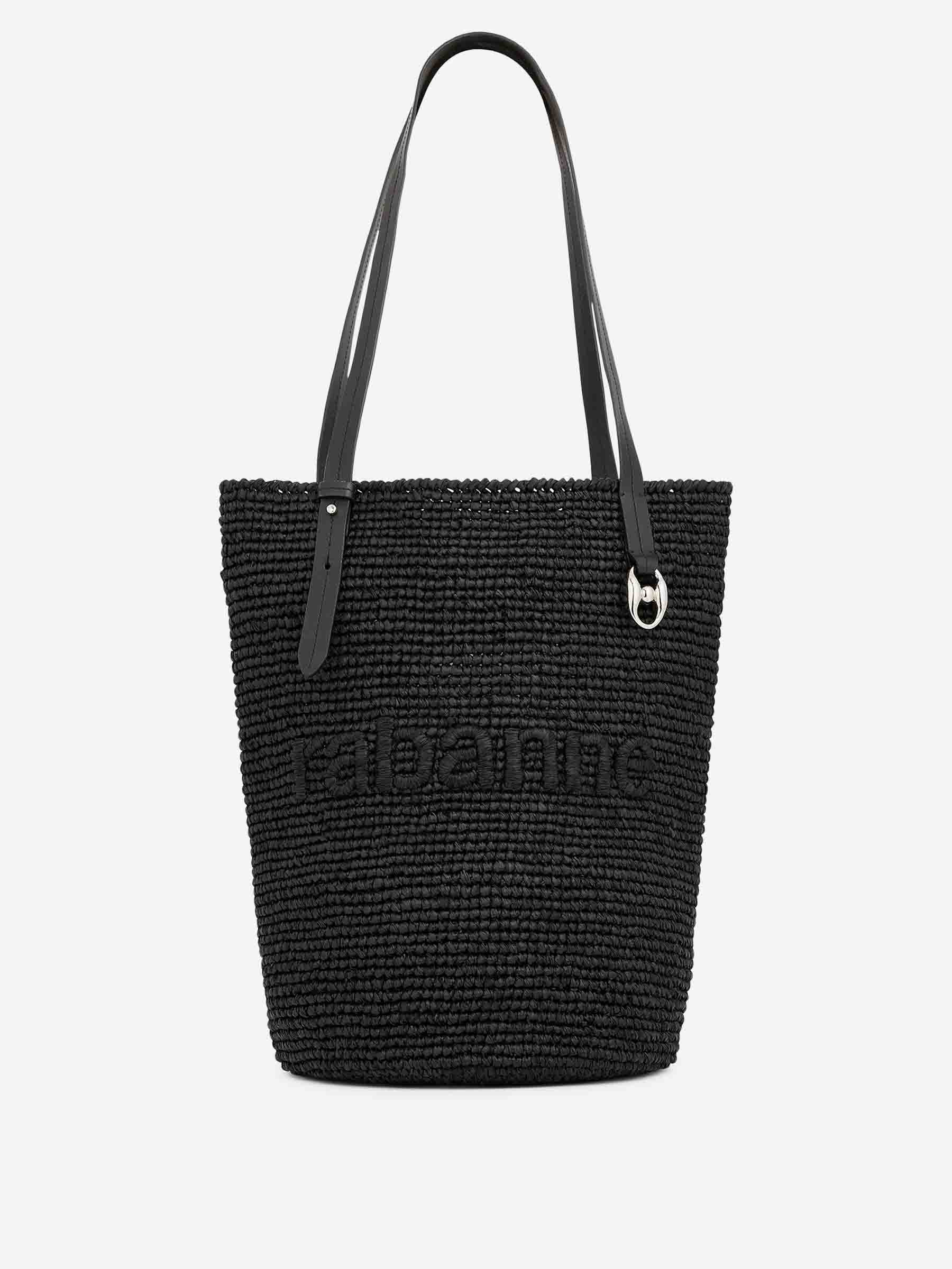 Outlet online Rabanne Mujer Bolso Tote Rafia color Negro sku 810-008345 02 - Foto 1