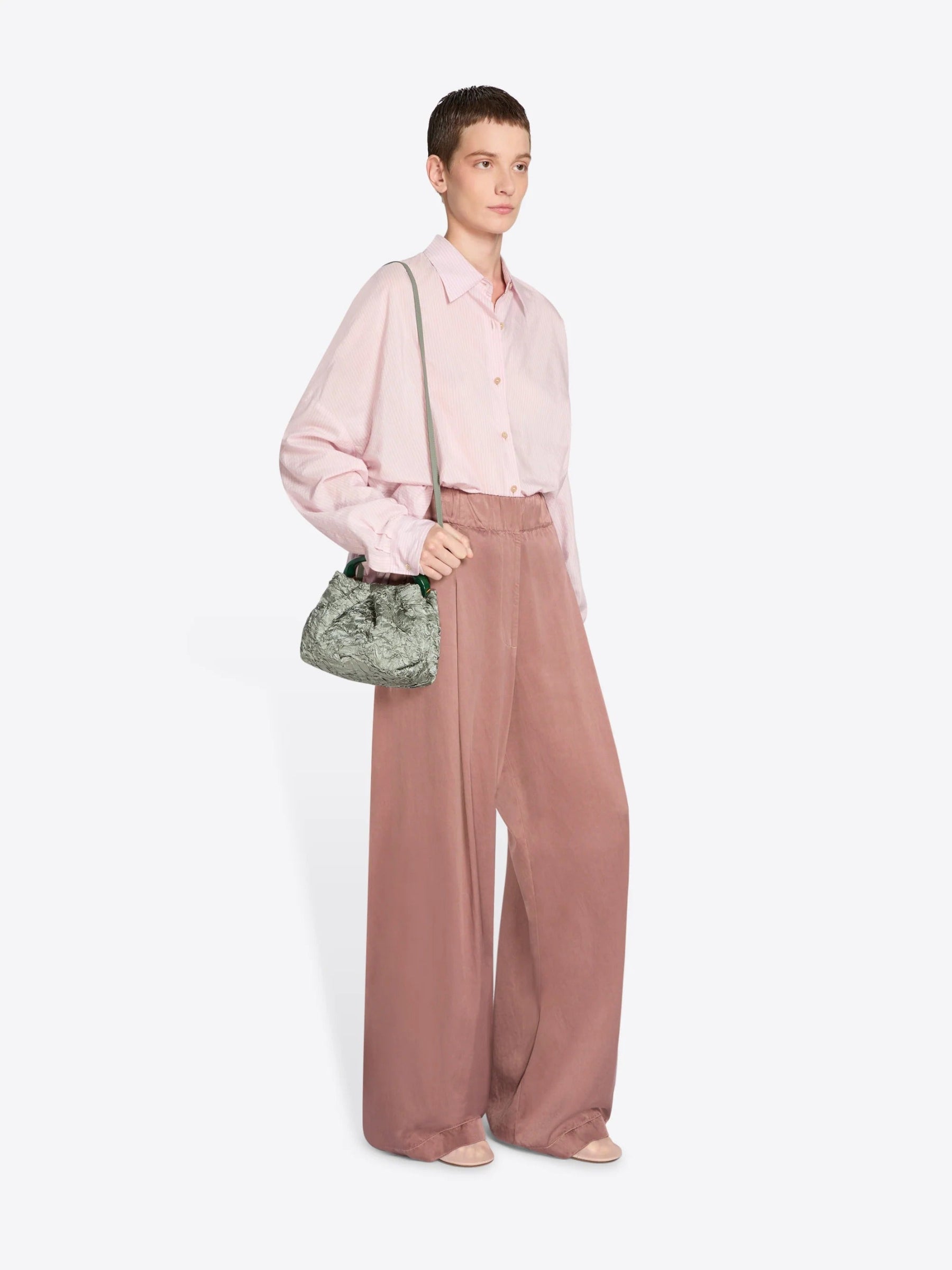 Outlet online Dries Van Noten Mujer Bolso Mano Plisado color Verde sku 810-008407 02 - Foto 4