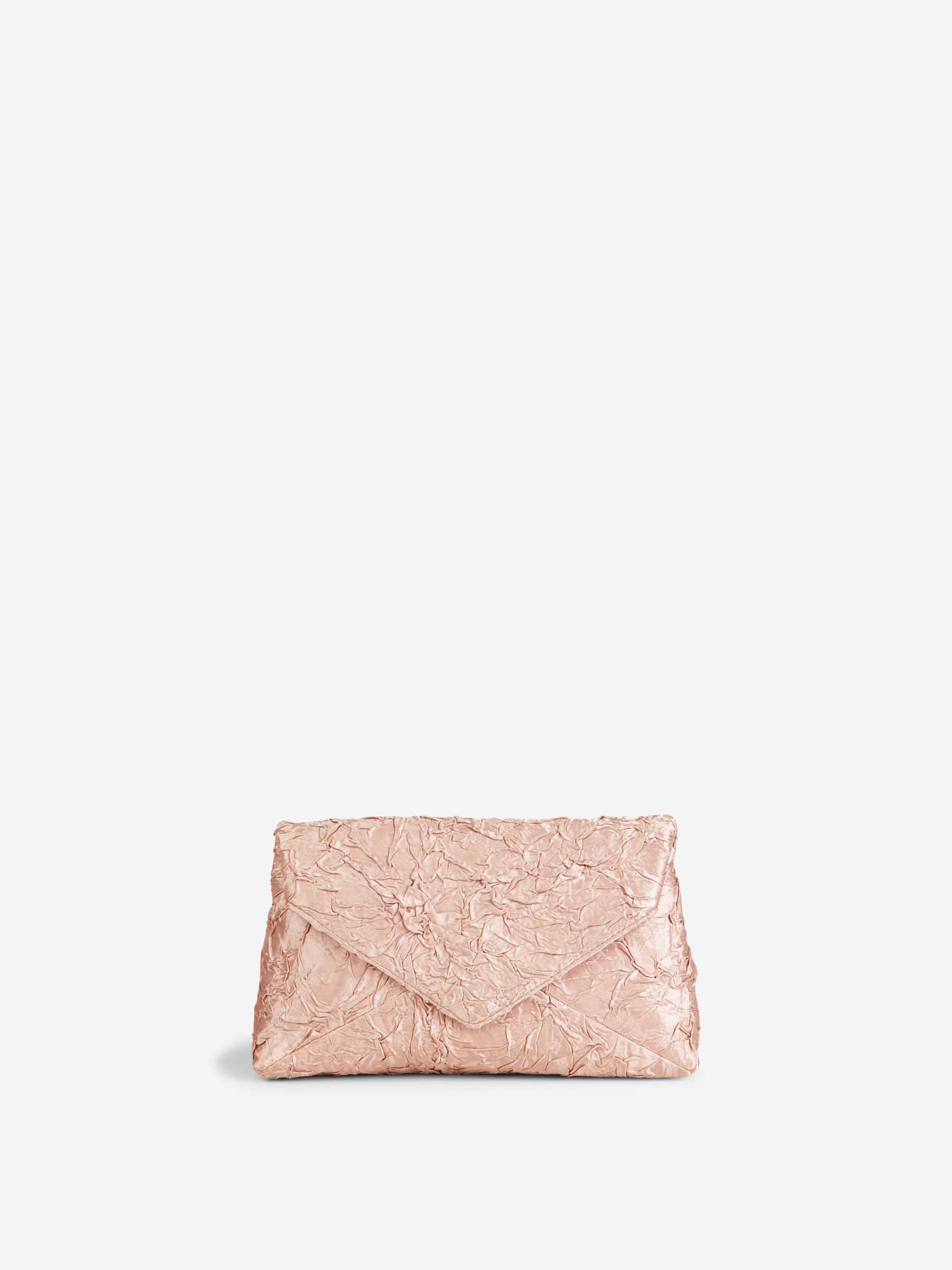 Outlet online Dries Van Noten Mujer Bolso Clutch Plisado color Rosa Oro sku 810-008411 01 - Foto 1