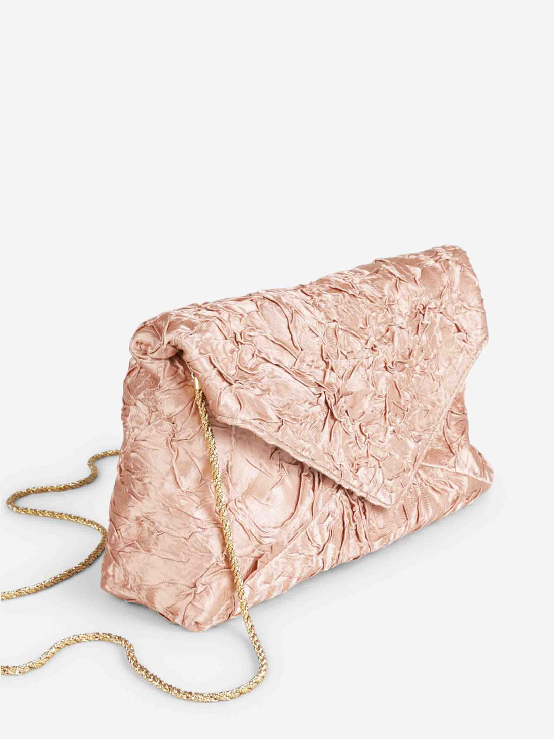 Outlet online Dries Van Noten Mujer Bolso Clutch Plisado color Rosa Oro sku 810-008411 01 - Foto 2