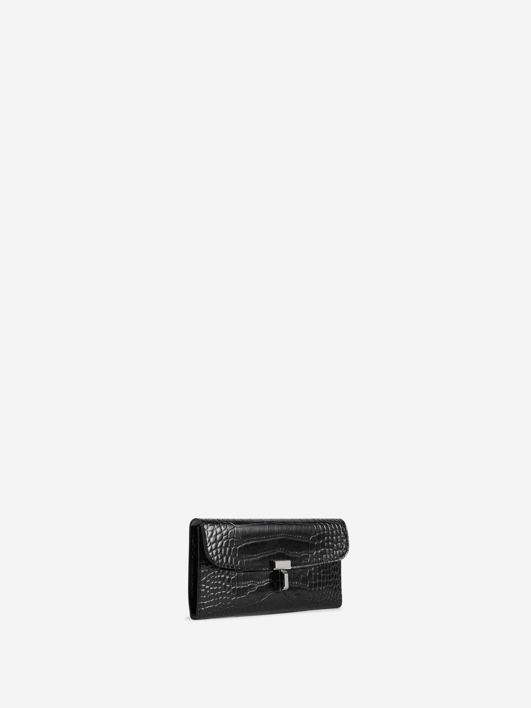 Outlet online TOTEME Mujer Cartera T-Lock Cocodrilo color Negro sku 820-000718 01 - Foto 2