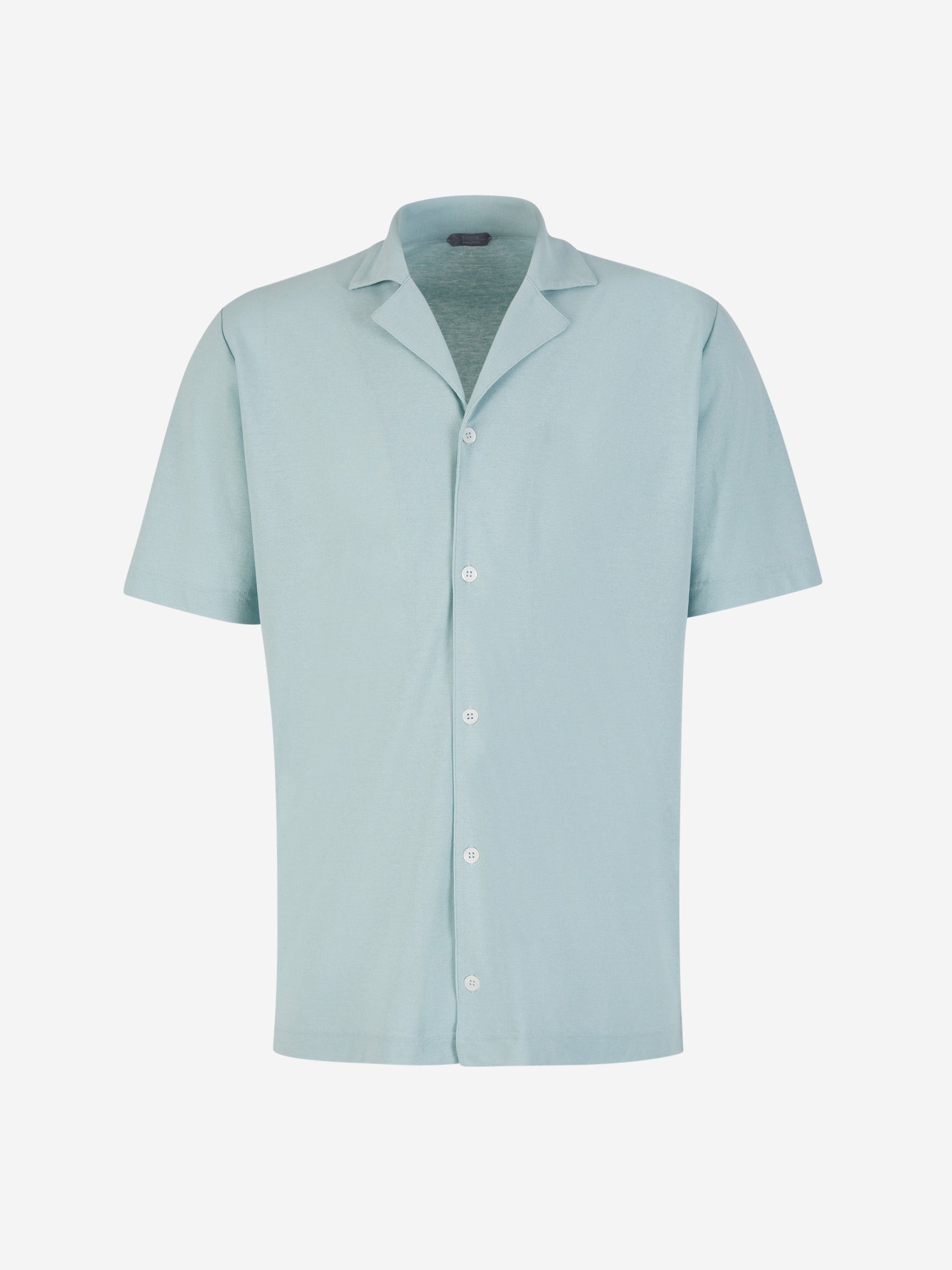 Outlet online Zanone Hombre Polo Abierto Algodón color Azul Cielo sku 552-001433 01 - Foto 1