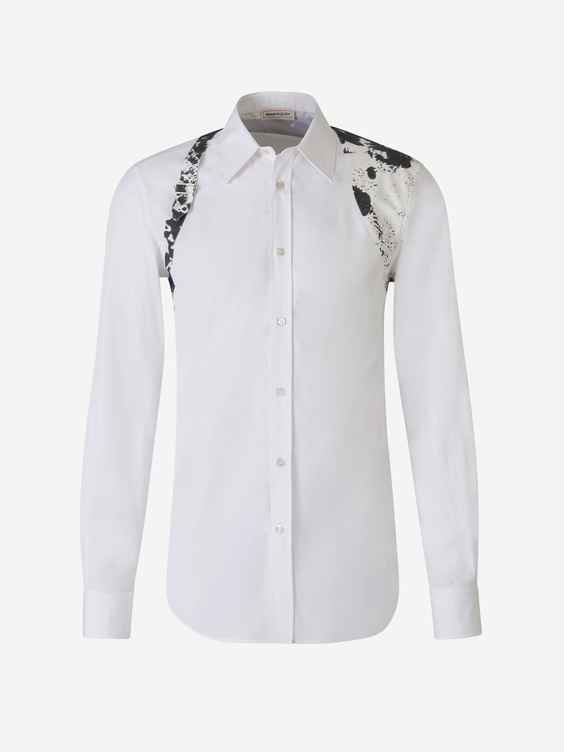 Outlet online McQueen Hombre Camisa Harness Algodón color Blanco sku 531-006191 01 - Foto 1