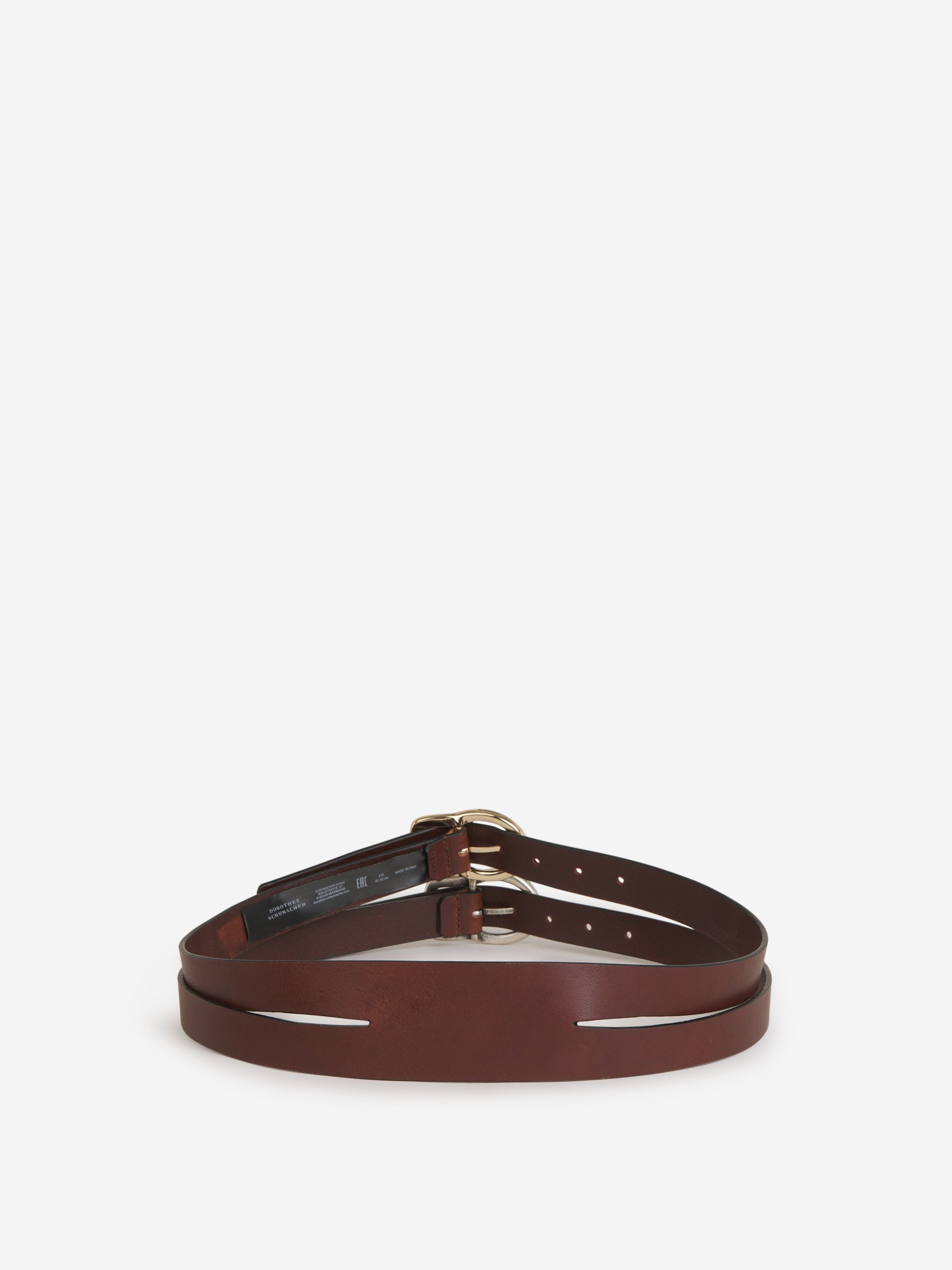 Outlet online Dorothee Schumacher Mujer Cinturón Doble Strong Femininity color Marrón Oscuro sku 830-000322 01 - Foto 2