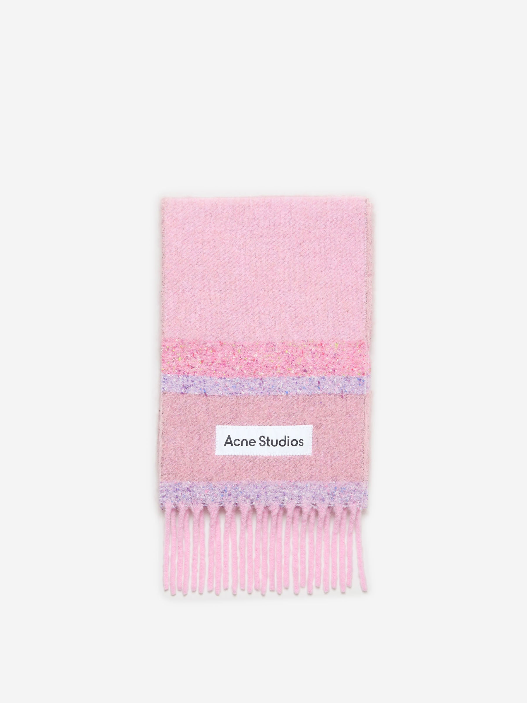 Outlet online Acne Studios Mujer Bufanda Alpaca Motivo Rayas color Rosa sku 840-000772 01 - Foto 1