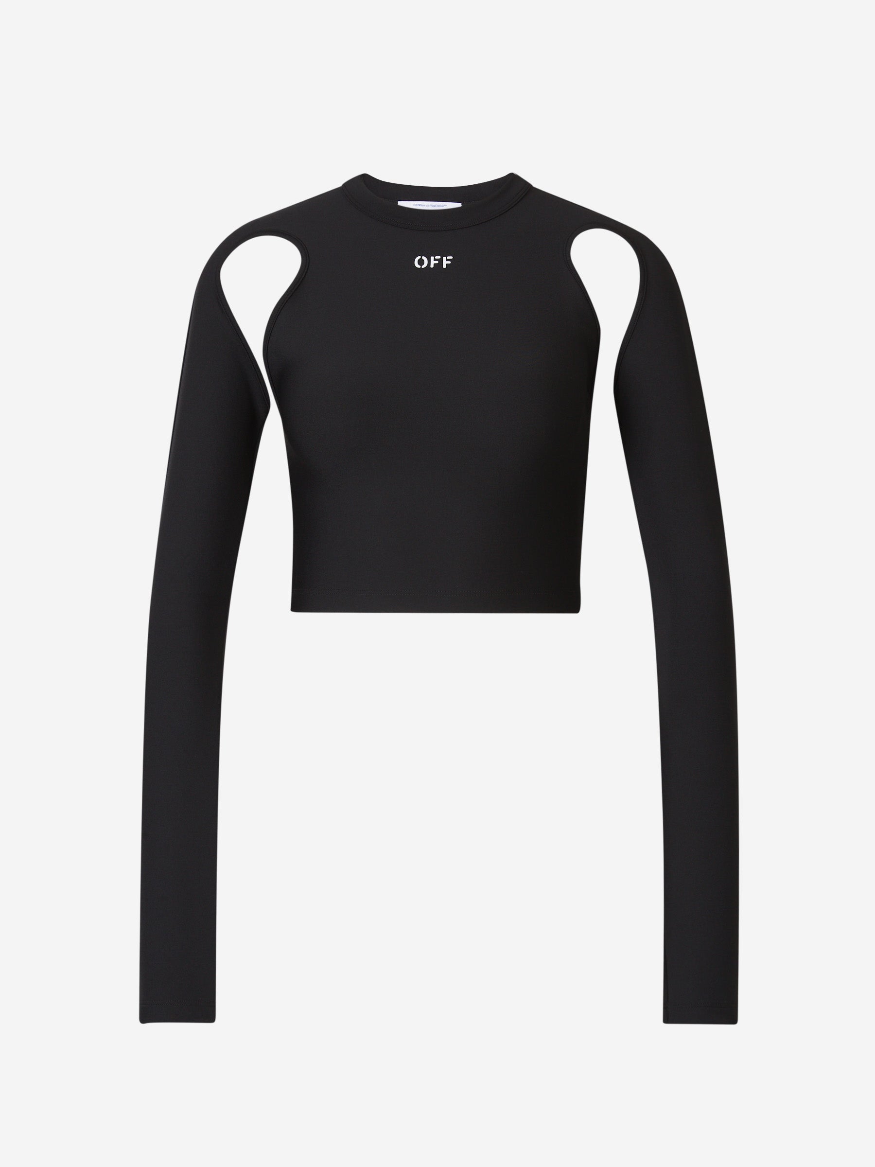 Outlet online Off-White Mujer Top Cropped Logo color Negro sku 782-001538 01 - Foto 1