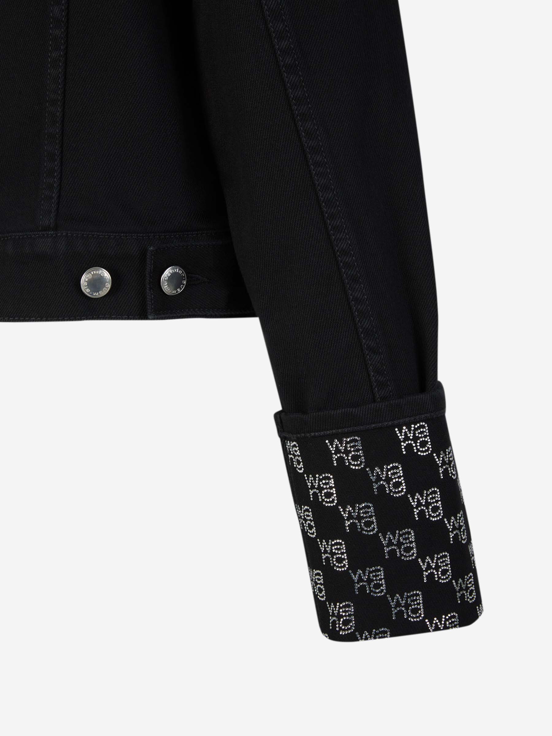 Outlet online Alexander Wang Mujer Cazadora Denim Cristales color Negro sku 772-001291 01 - Foto 5