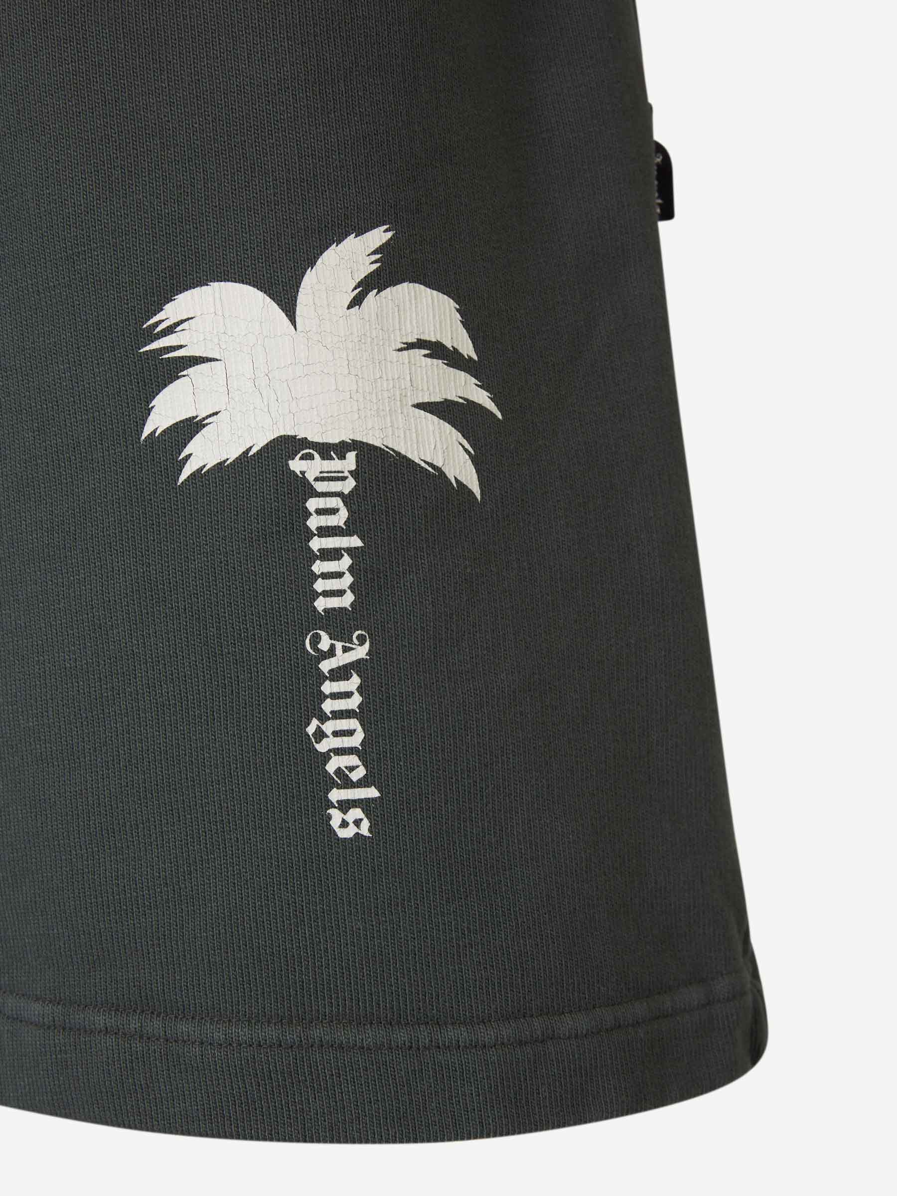 Outlet online Palm Angels Hombre Bermudas Algodón Logo color Gris Antracita sku 523-000941 01 - Foto 5