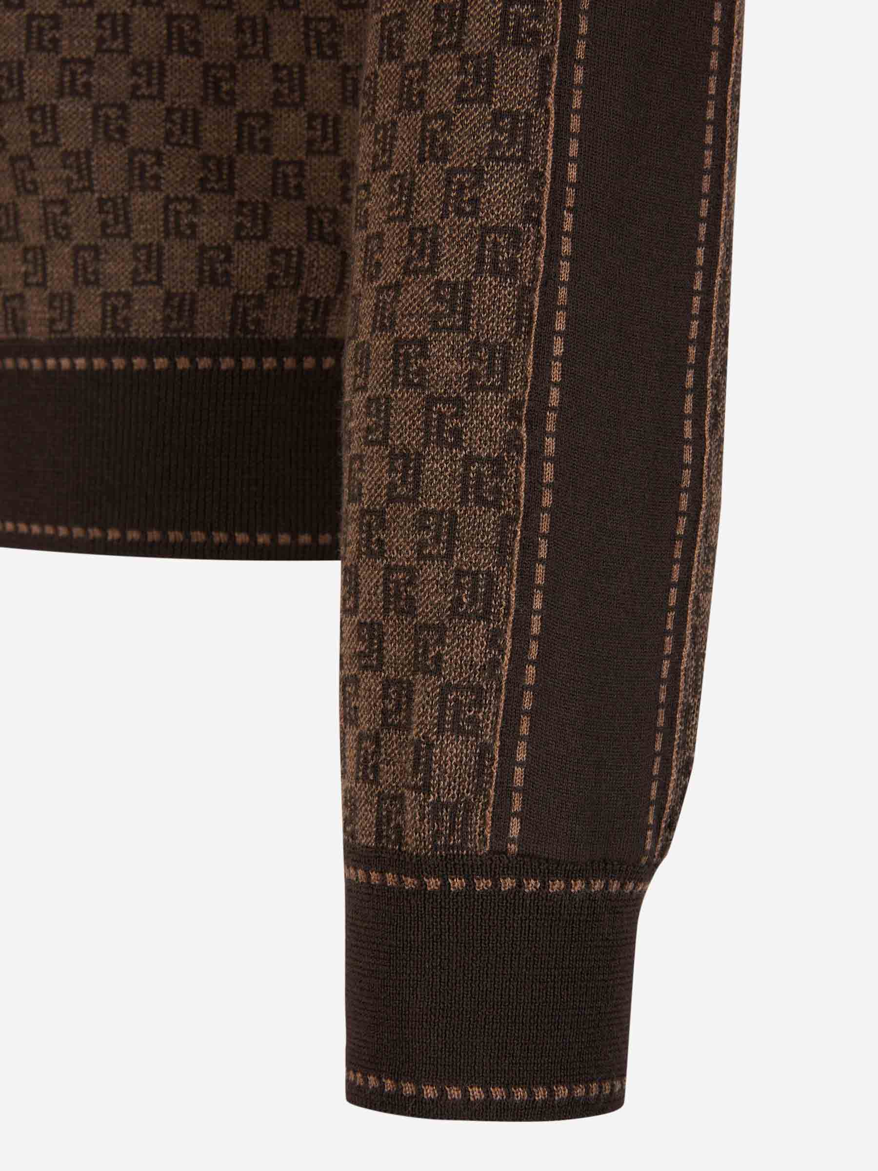 Outlet online Balmain Hombre Jersey Lana Monograma color Marrón sku 542-002244 00 - Foto 4
