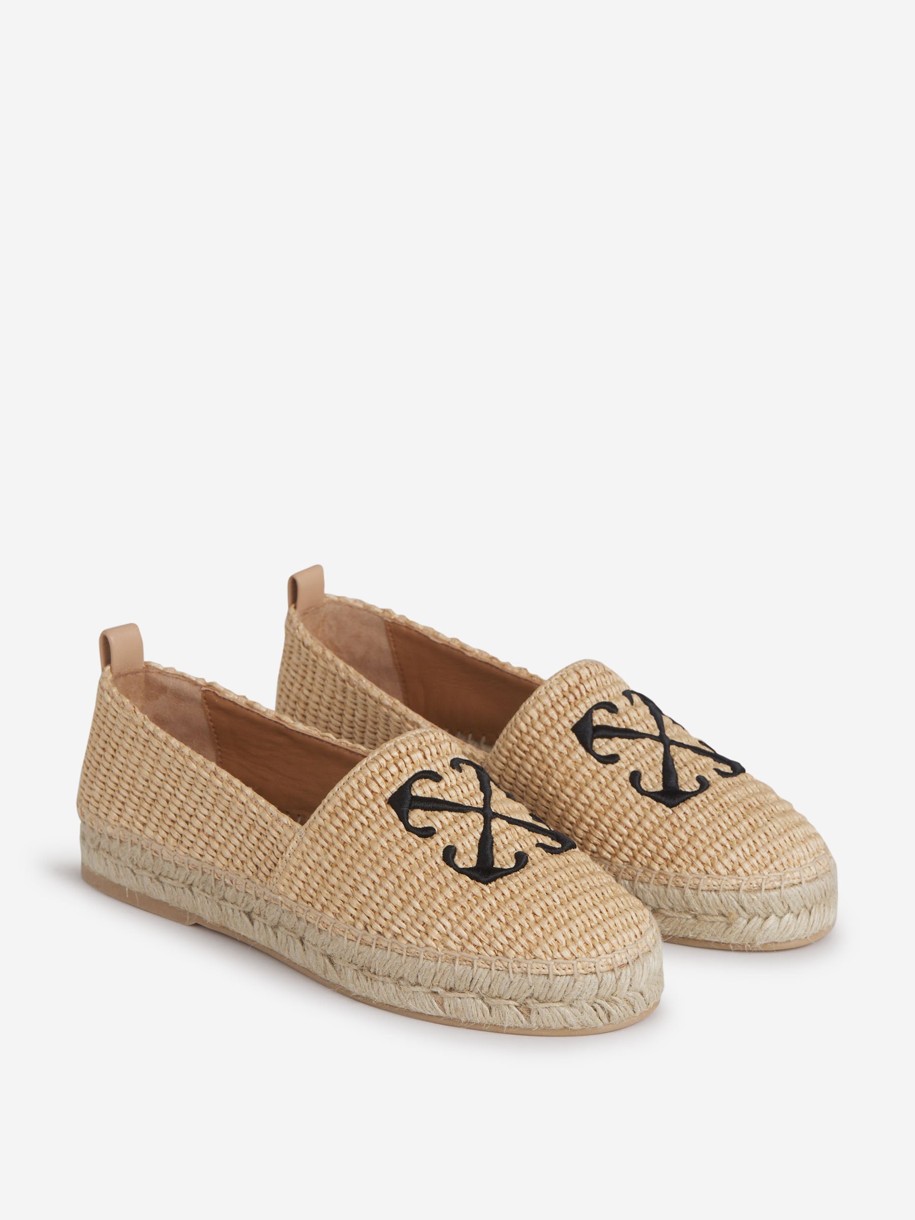 Outlet online Off-White Mujer Alpargatas Rafia Arrow color Marrón sku 800-005187 01 - Foto 2