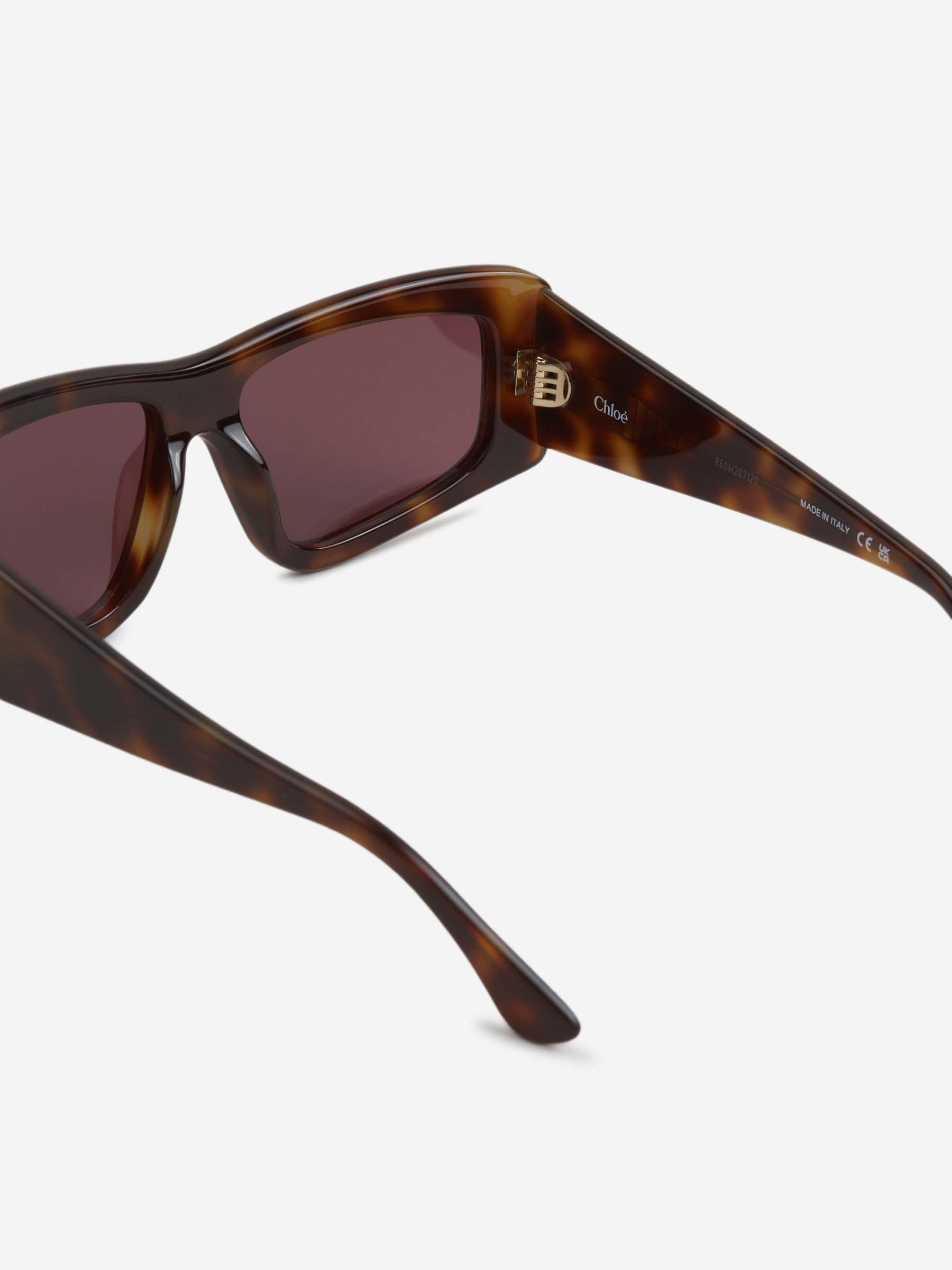 Outlet online Chloé Mujer Gafas de Sol Rectangulares color Negro sku 860-001255 01 - Foto 4