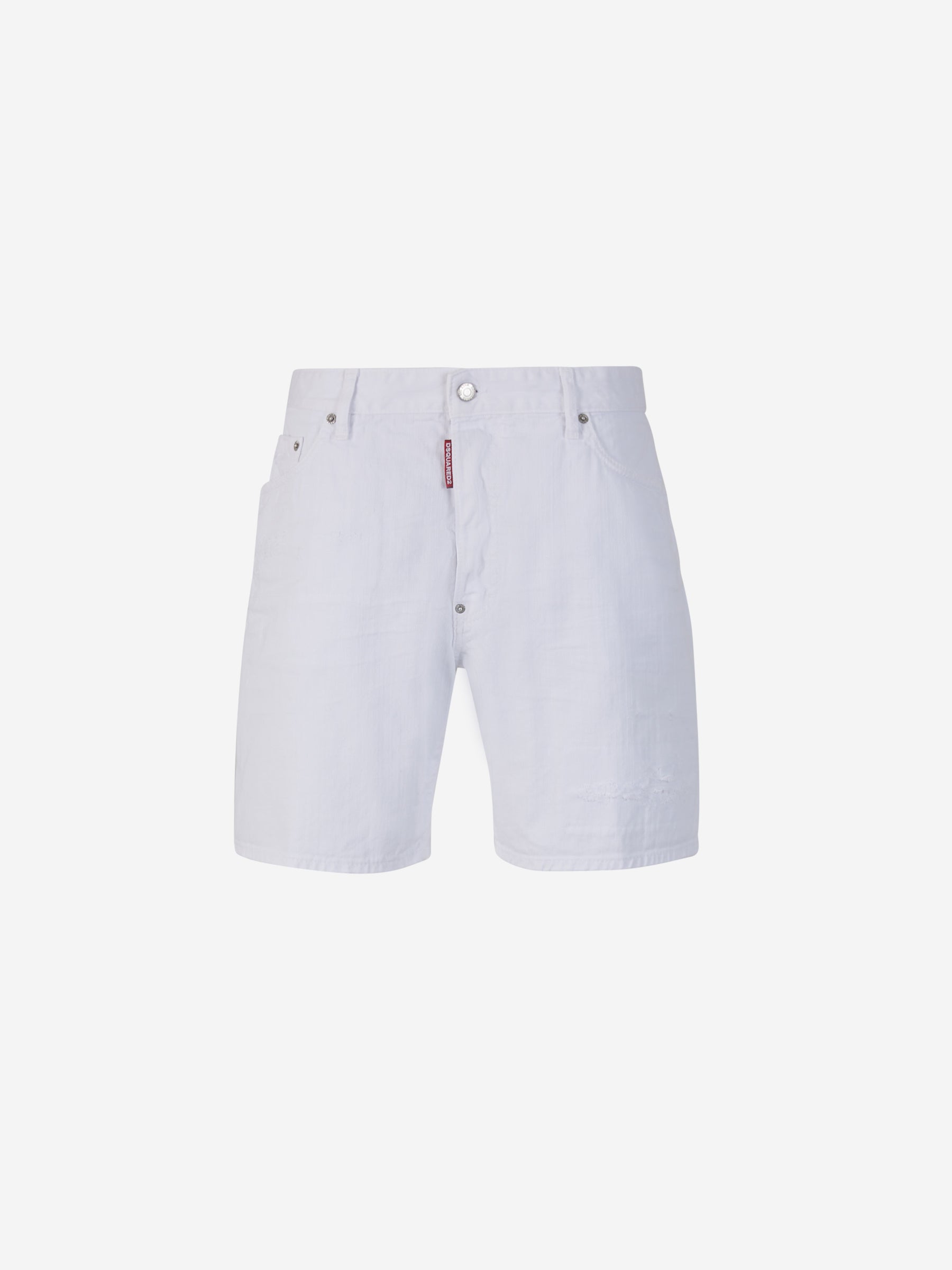 Outlet online Dsquared2 Hombre Bermudas Denim Rotos color Blanco sku 523-000964 01 - Foto 1