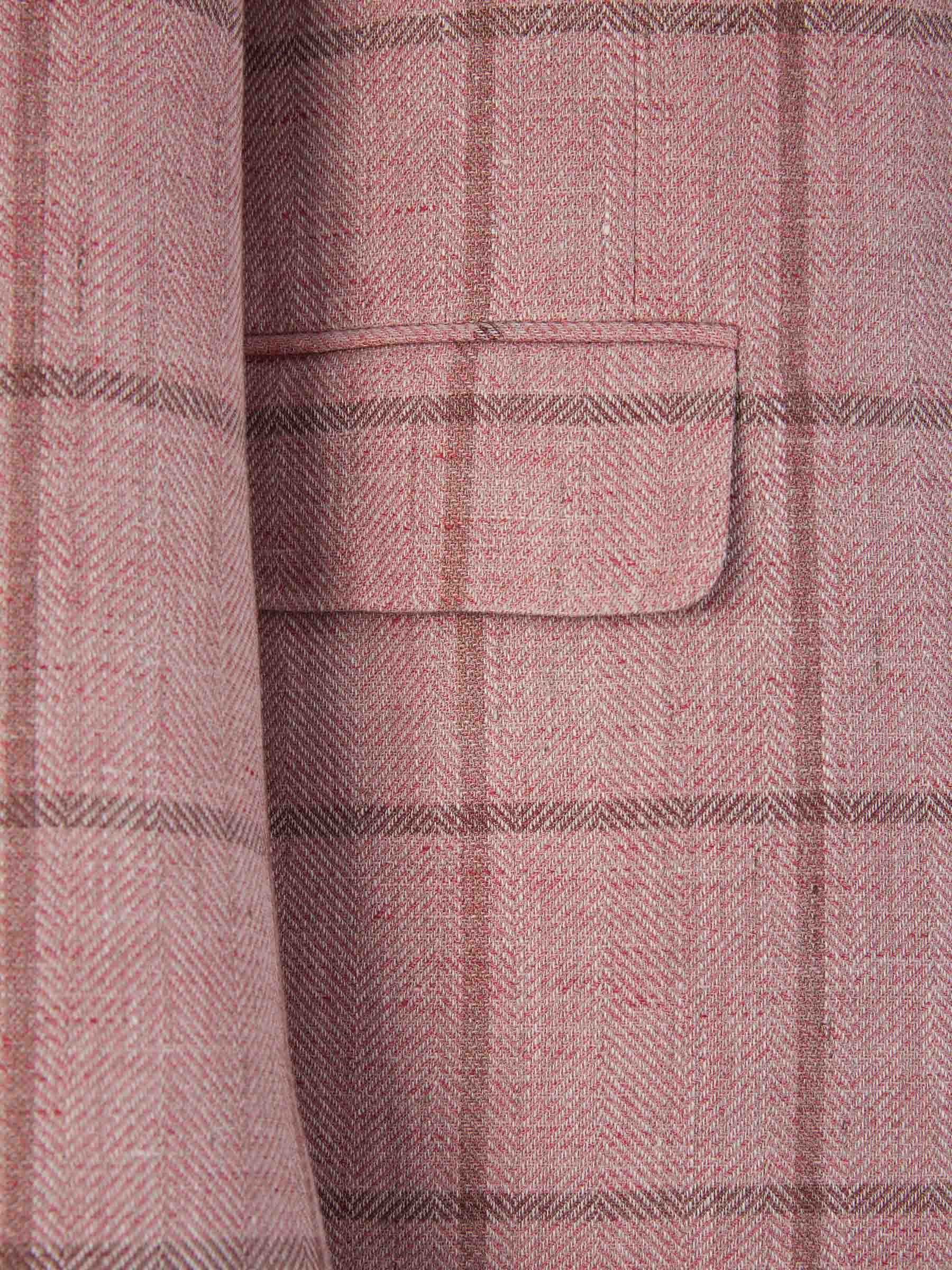 Outlet online Canali Hombre Americana Motivo Cuadros color Rosa Palo sku 302-003456 01 - Foto 4