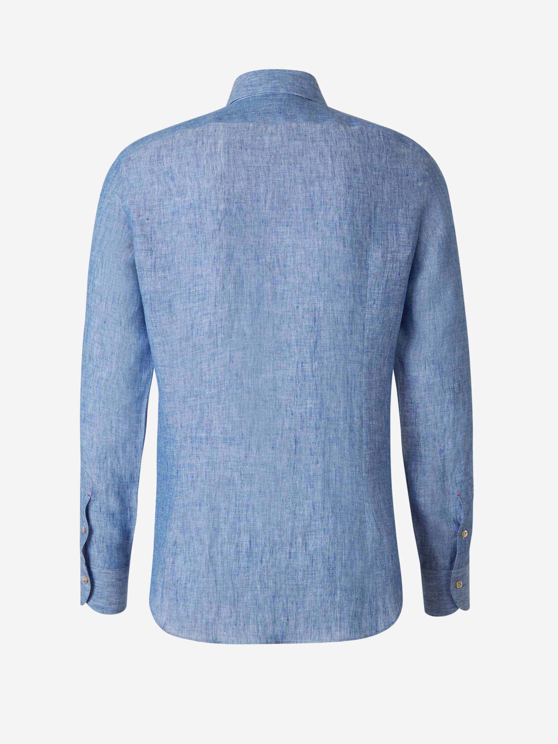 Outlet online Santa Eulalia Hombre Camisa Bolsillo Lino color Azul sku 531-006247 03 - Foto 2