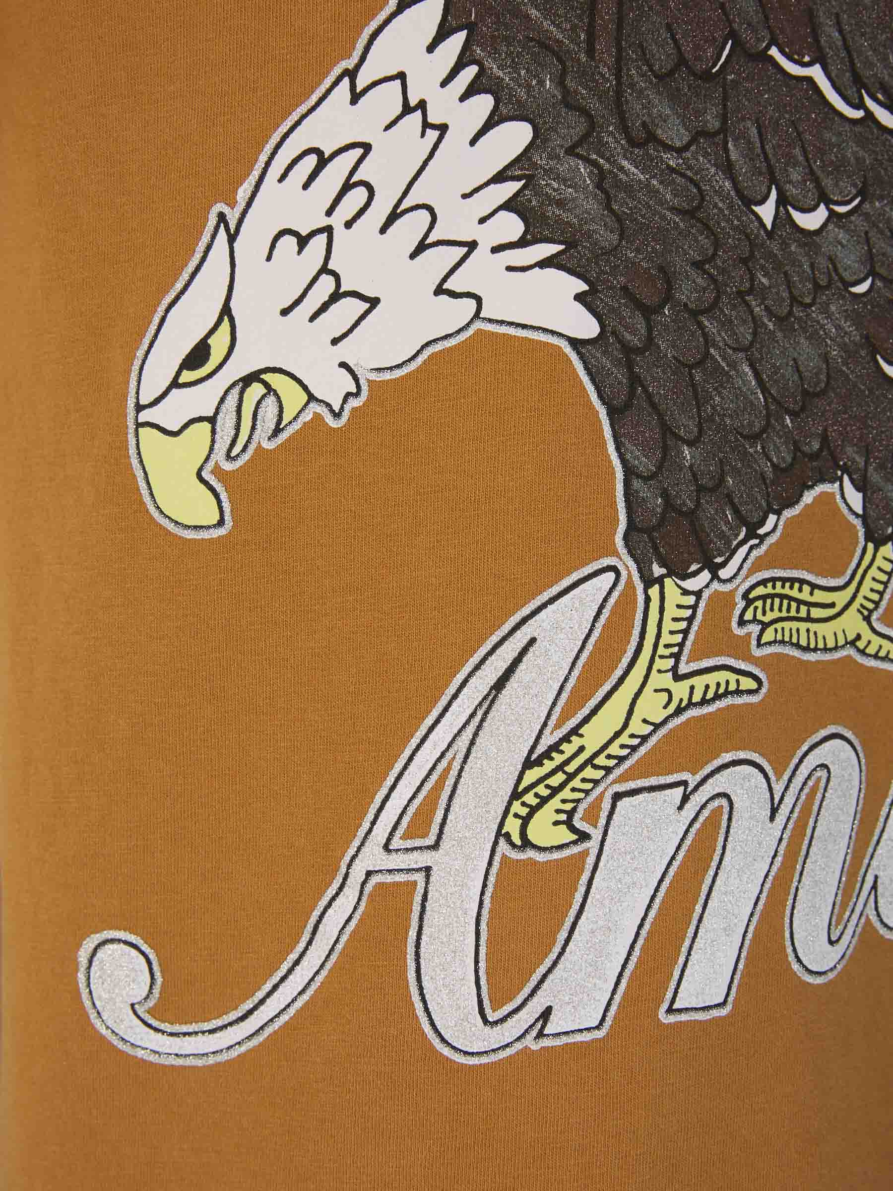 Outlet online Amiri Hombre Camiseta Eagle Algodón color Mostaza sku 553-003577 01 - Foto 4