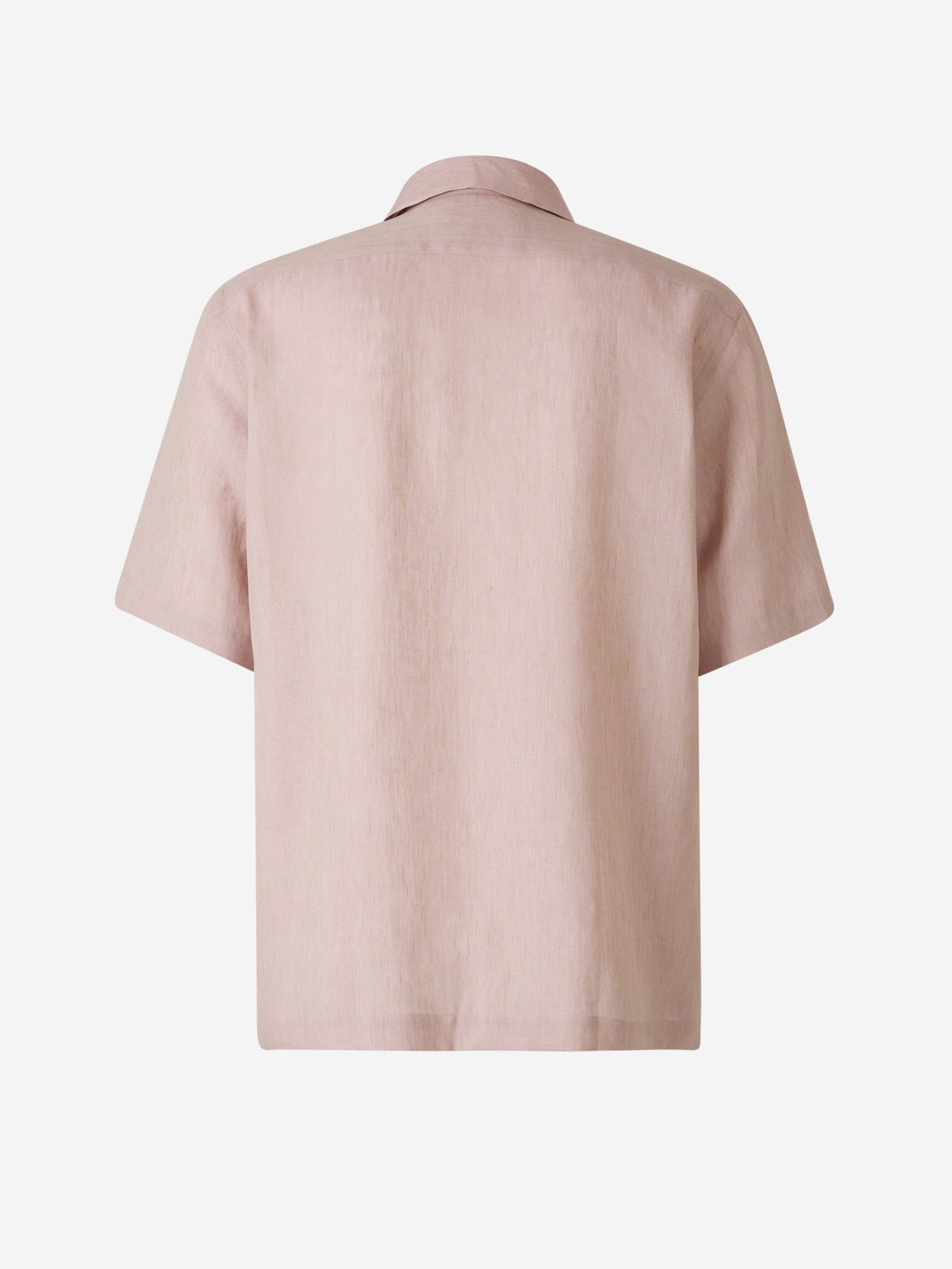 Outlet online Lardini Hombre Camisa Lino Bolsillo color Rosa Empolvado sku 532-000517 01 - Foto 2