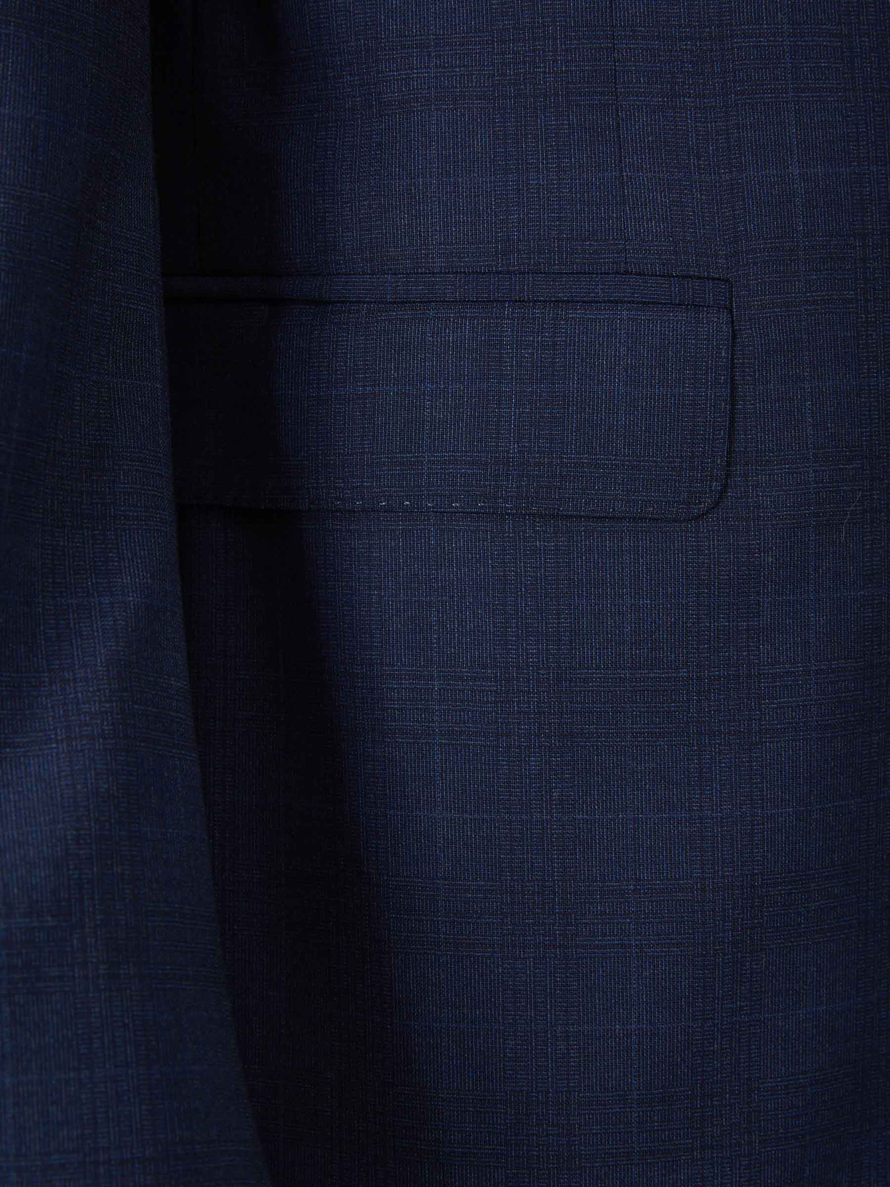 Outlet online Canali Hombre Traje Motivo Cuadros Lana color Azul Marino sku 312-002805 01 - Foto 4