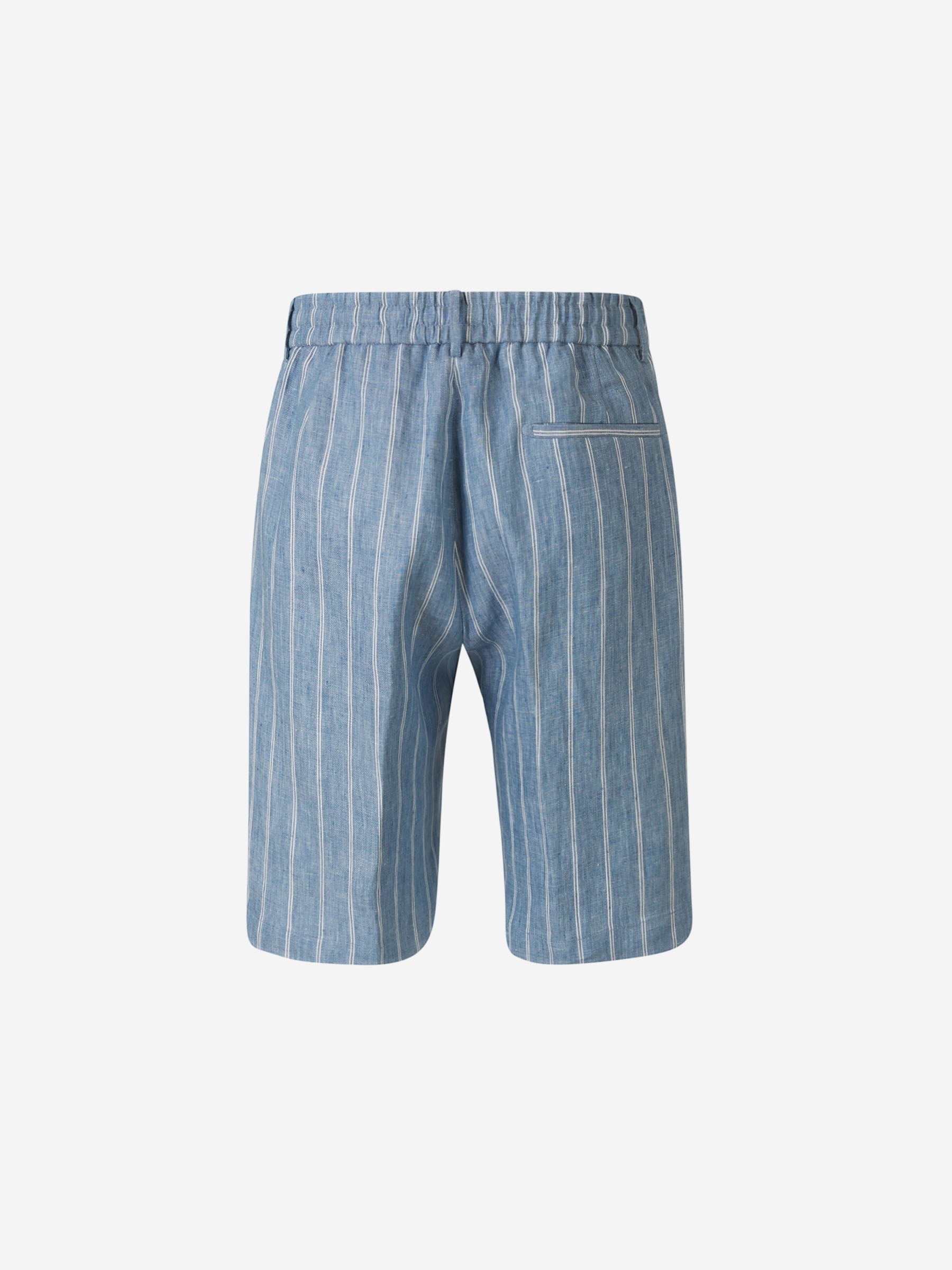 Outlet online Berwich Hombre Bermudas Motivo Rayas Lino color Azul sku 523-001000 01 - Foto 2