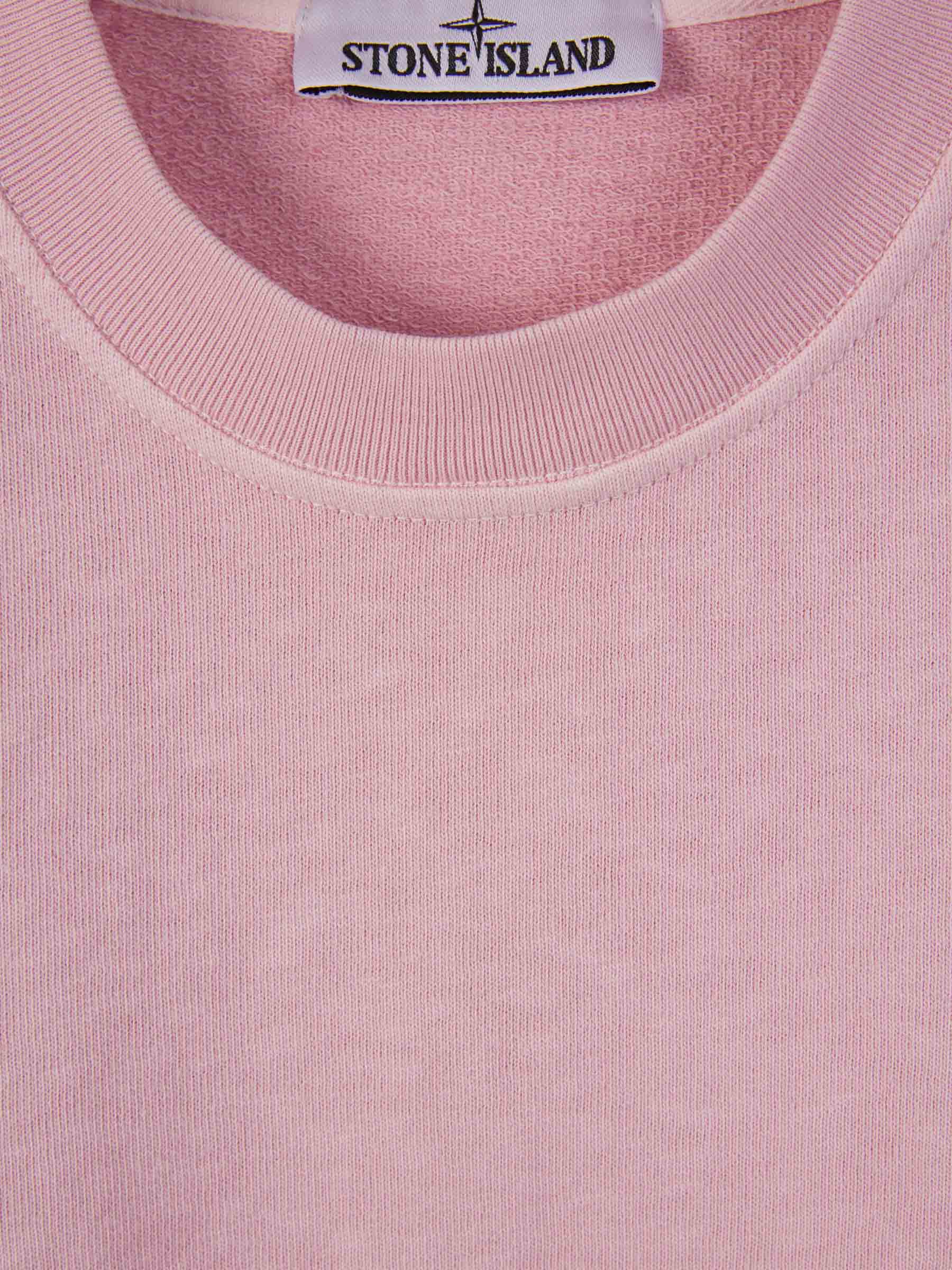 Outlet online Stone Island Hombre Sudadera Crewneck Algodón color Rosa Palo sku 545-001585 01 - Foto 3