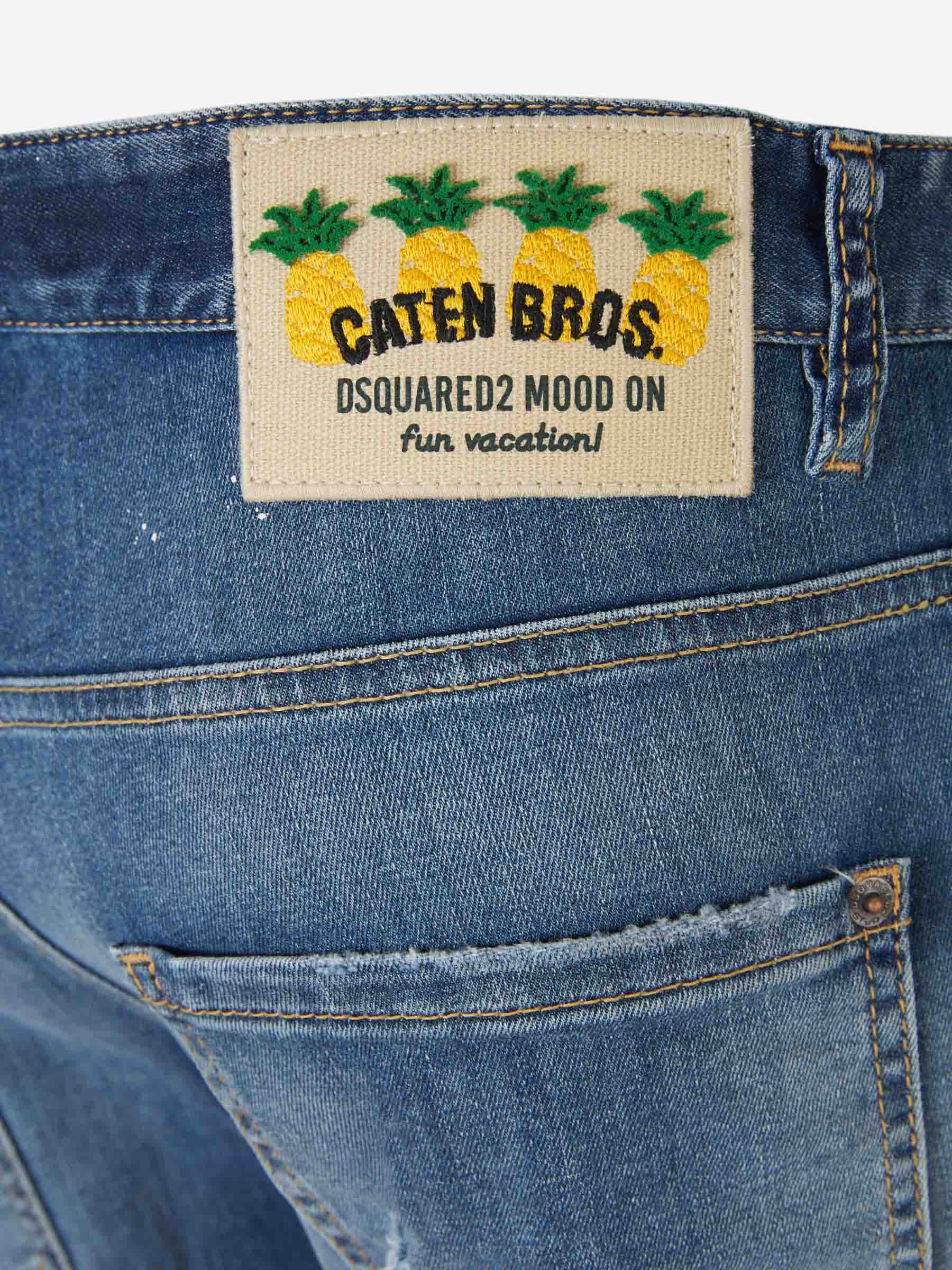 Outlet online Dsquared2 Hombre Jeans Skater Rotos color Azul Denim sku 522-002616 01 - Foto 6