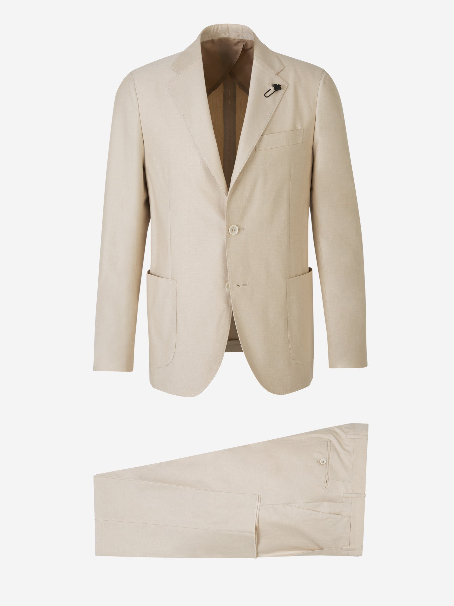 Outlet online Lardini Hombre Traje Liso Algodón color Crema sku 312-002788 01 - Foto 1