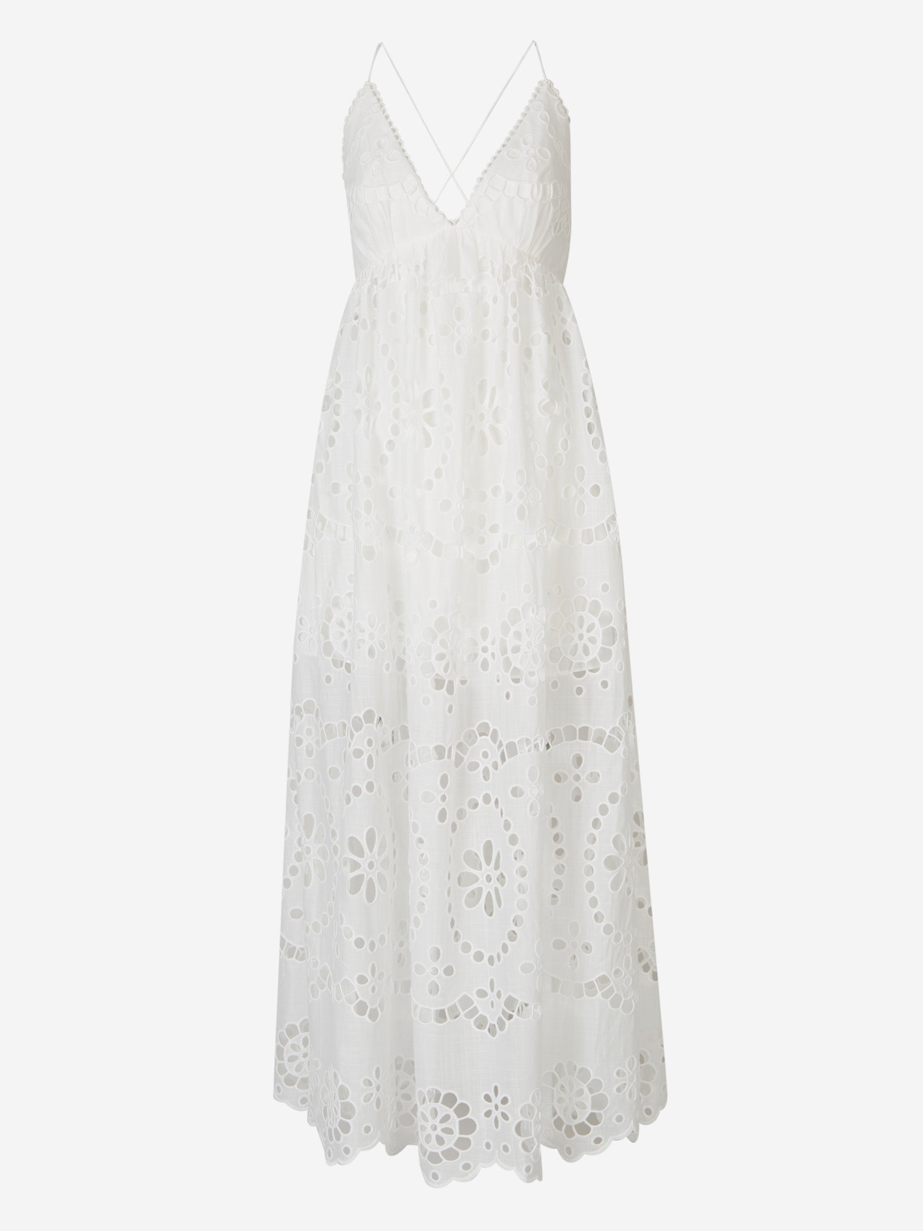 Zimmermann Vestido Midi Bordado color Blanco sku 721-000138 01 - Foto 1