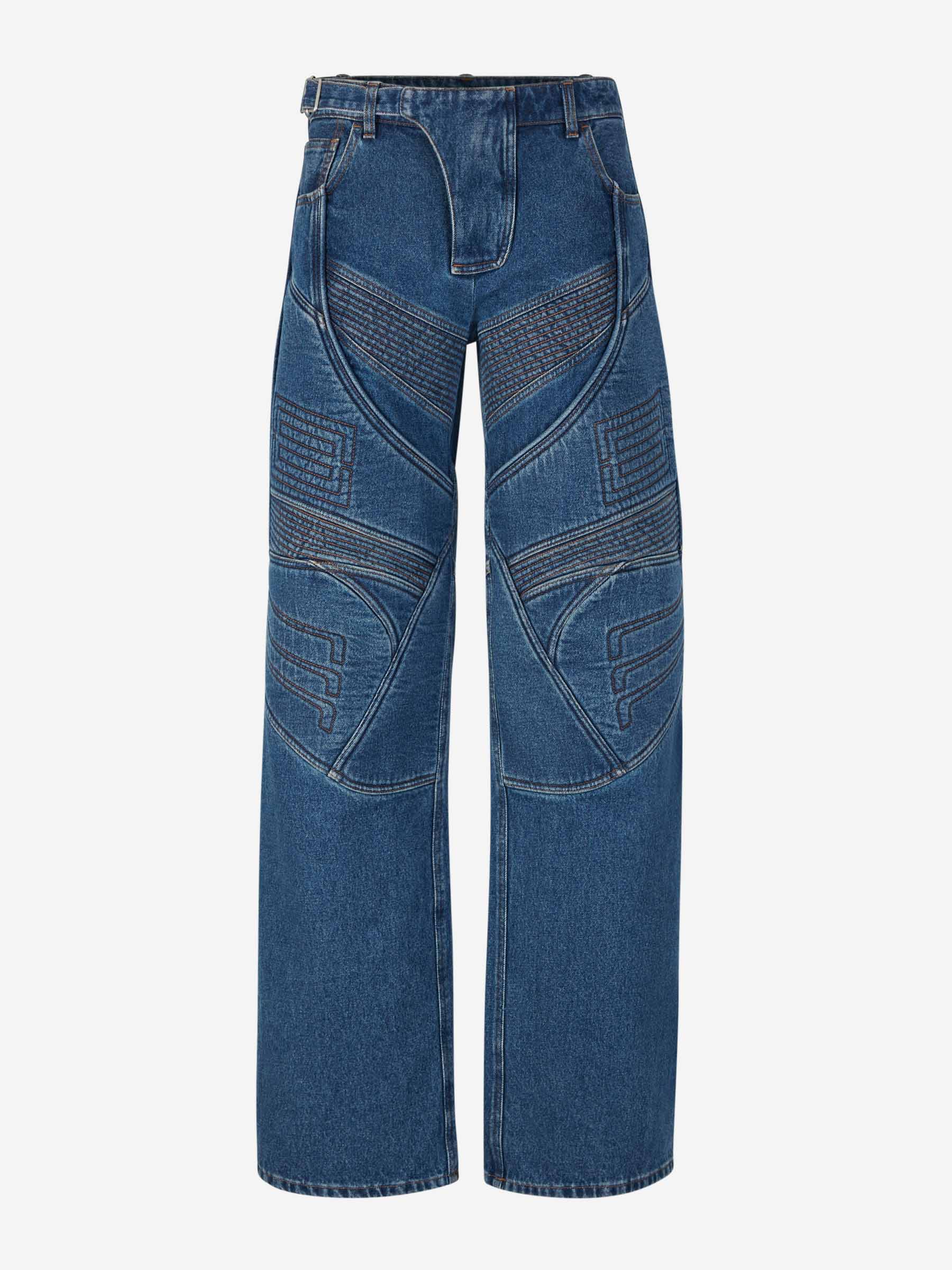 Outlet online Acne Studios Hombre Jeans Wide Leg Biker color Azul Denim sku 522-002565 01 - Foto 1