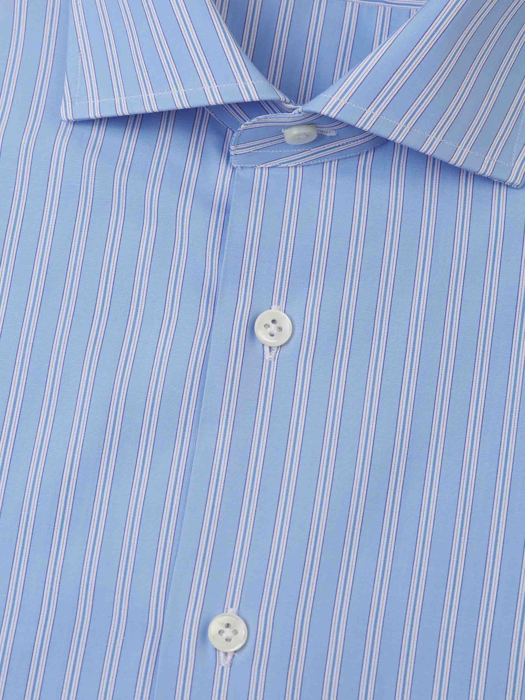 Outlet online Santa Eulalia Hombre Camisa Rayas Algodón color Azul Cielo sku 401-003095 01 - Foto 2