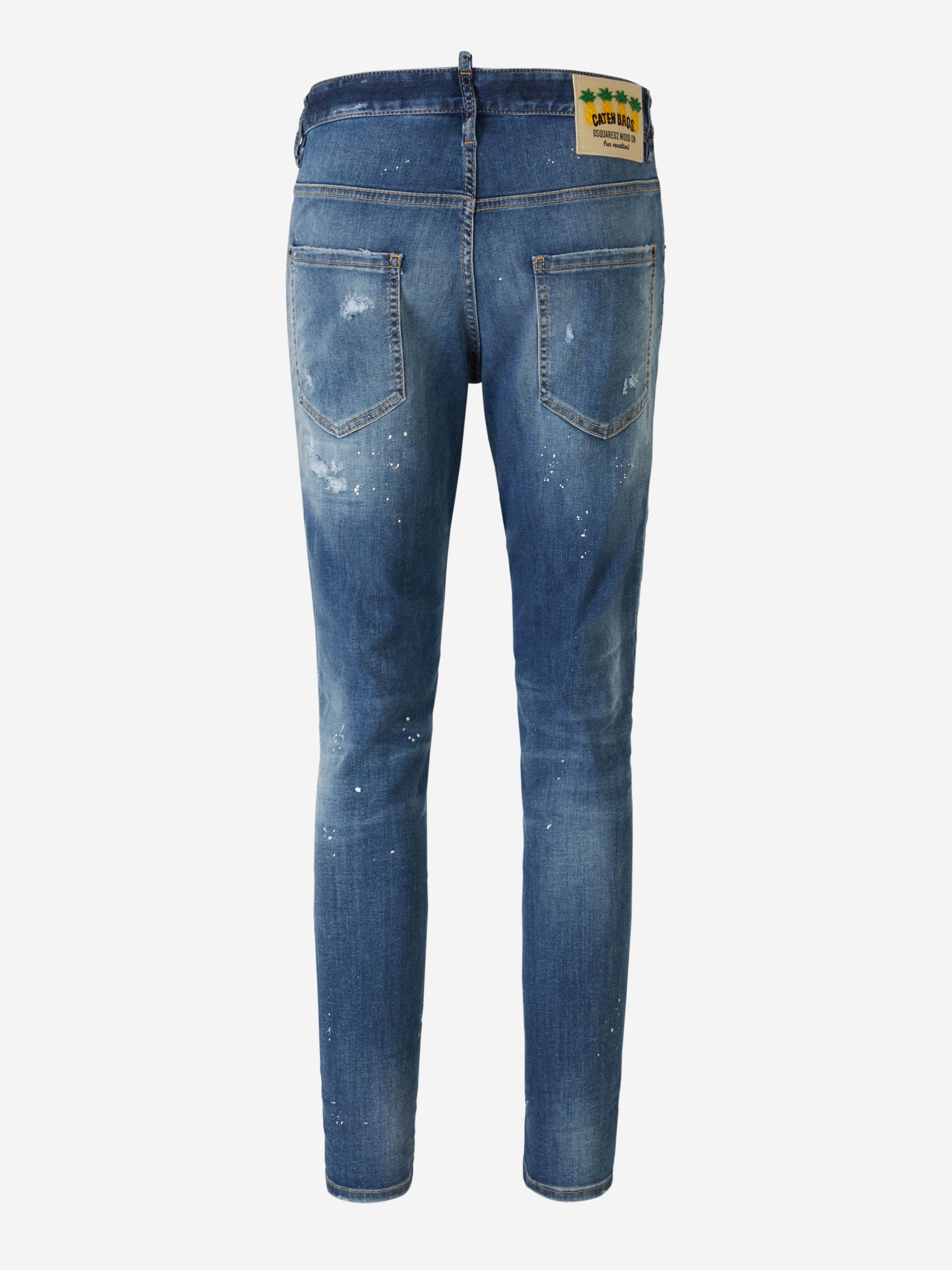 Outlet online Dsquared2 Hombre Jeans Skater Rotos color Azul Denim sku 522-002616 01 - Foto 2