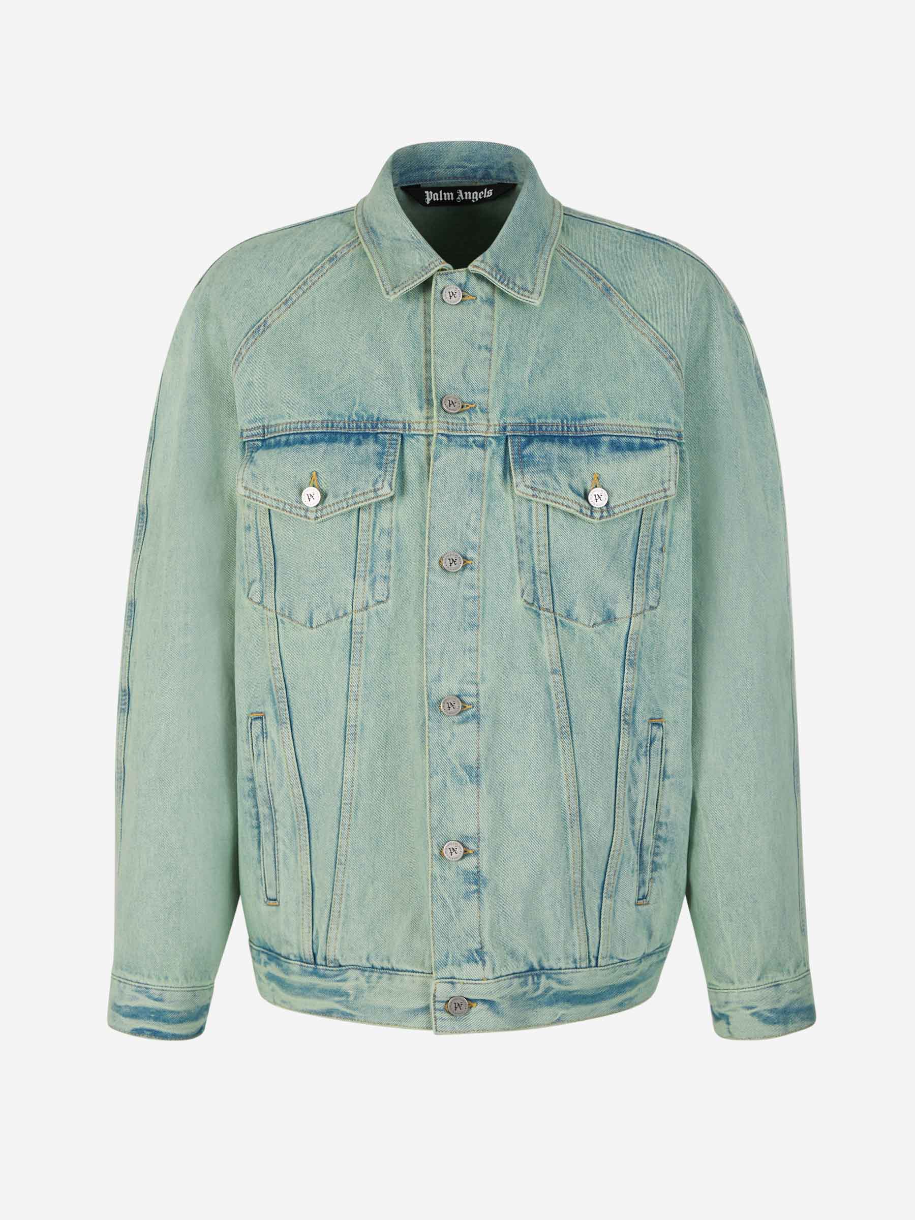 Outlet online Palm Angels Hombre Cazadora Denim Logo color Azul Denim sku 512-002191 01 - Foto 1