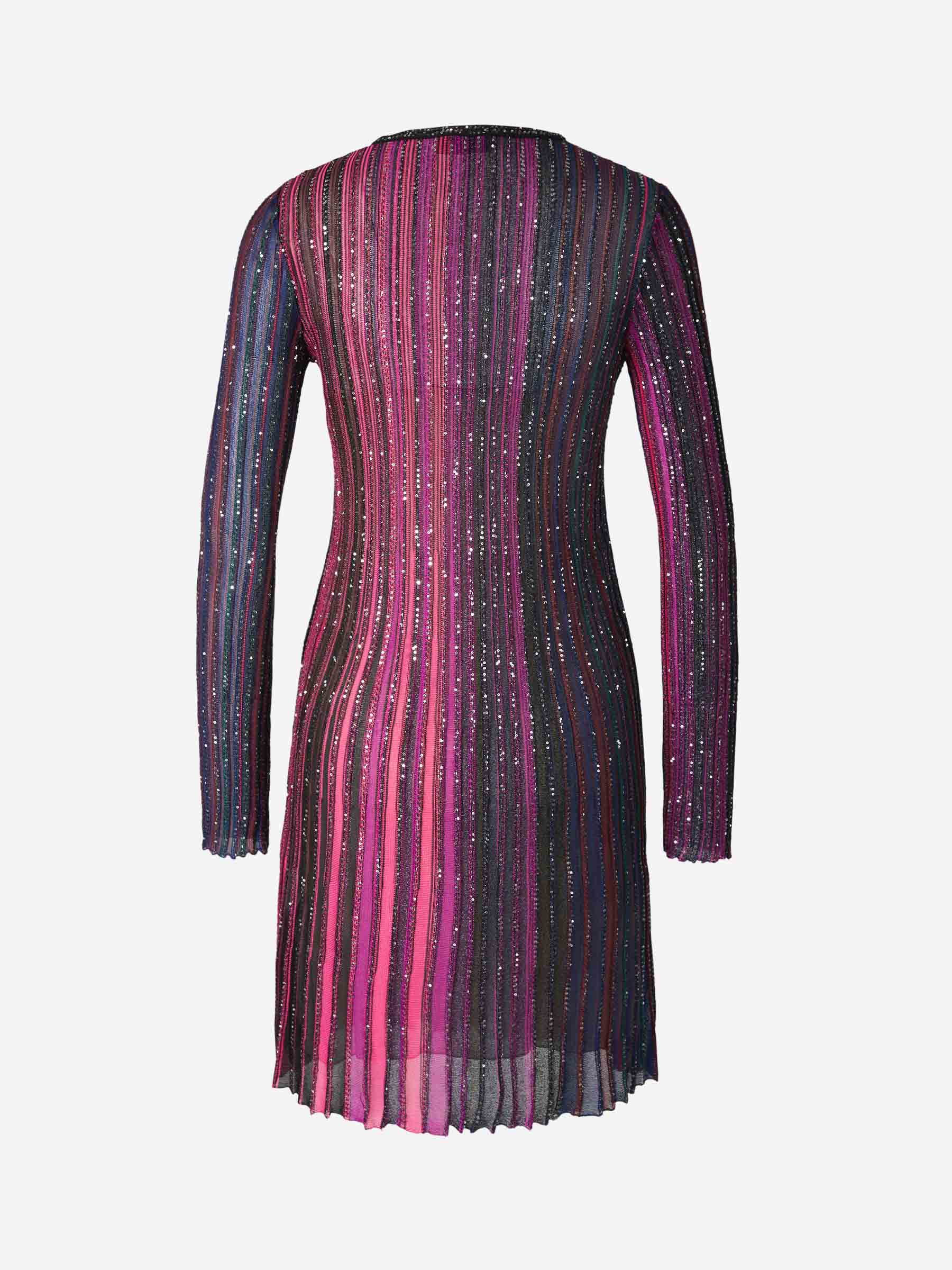 Outlet online Missoni Mujer Vestido Lentejuelas Mini color Púrpura Oscuro sku 731-005795 01 - Foto 2