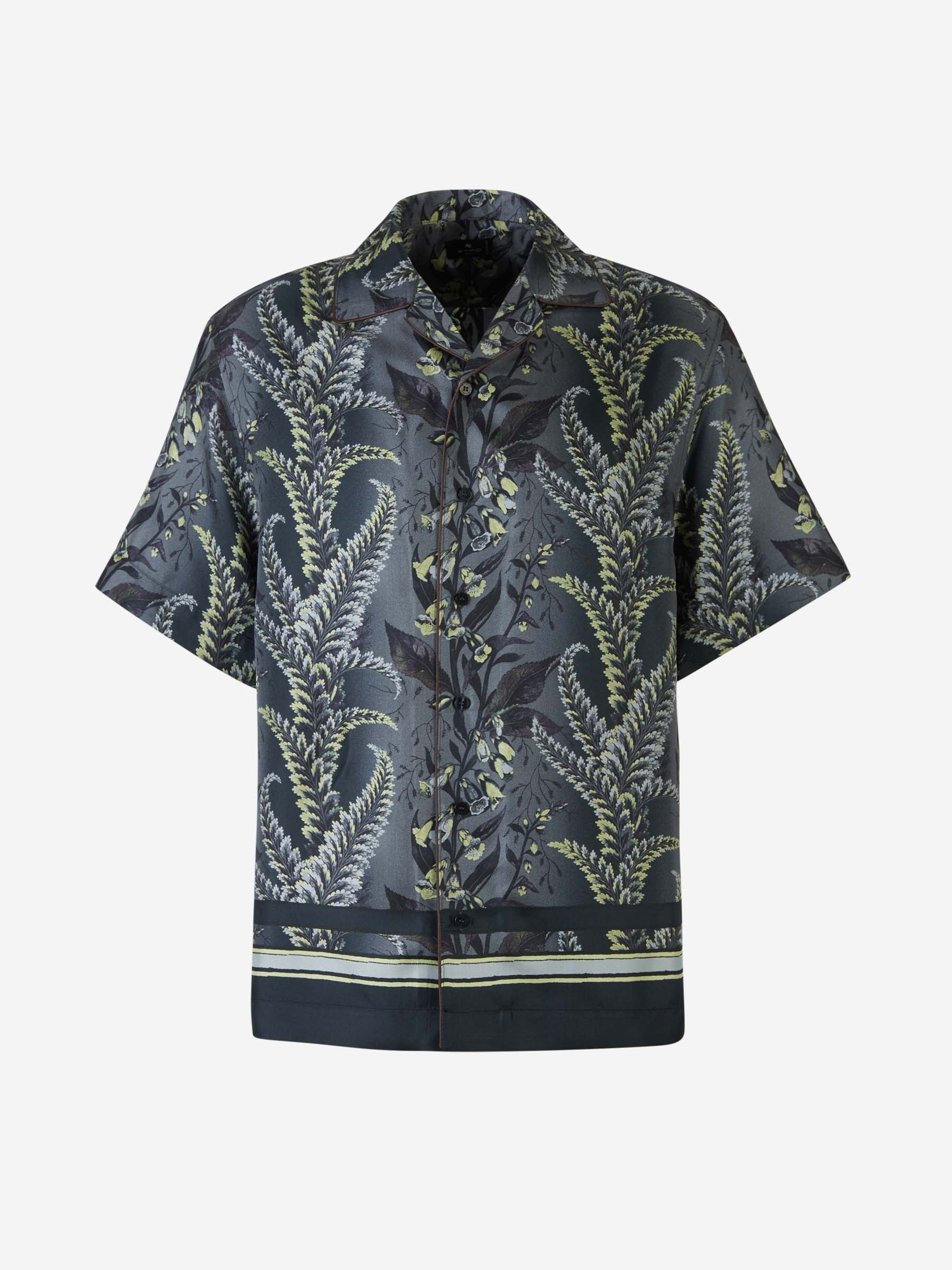Outlet online Etro Hombre Camisa Seda Flores color Burdeos sku 532-000552 02 - Foto 1