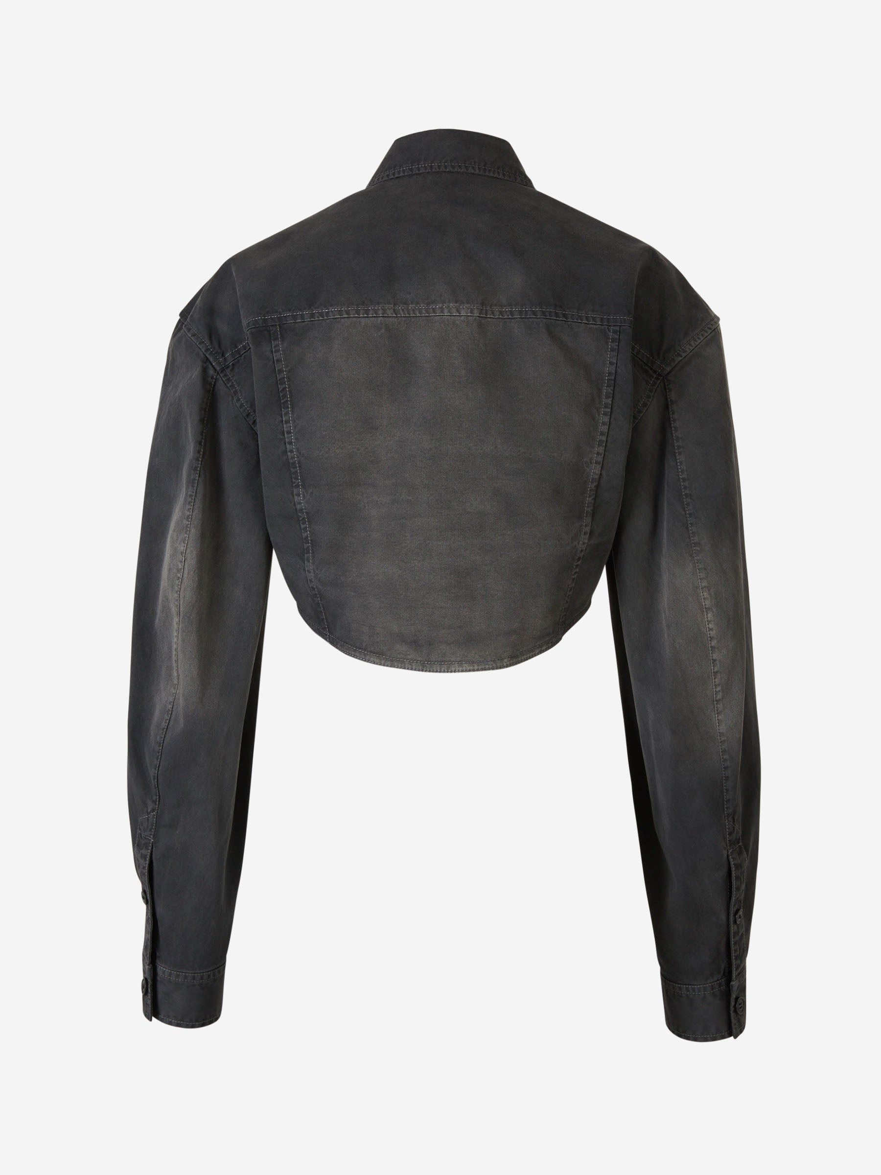 Outlet online Alexander Wang Mujer Camisa Denim Cropped color Negro sku 701-002061 01 - Foto 2