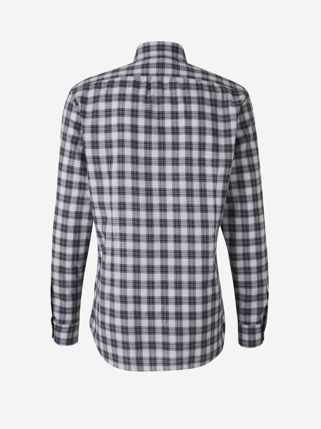 Vincenzo di Ruggiero Camisa Cuadros Algodón color Gris Piedra sku 531-006401 01 - Foto 2