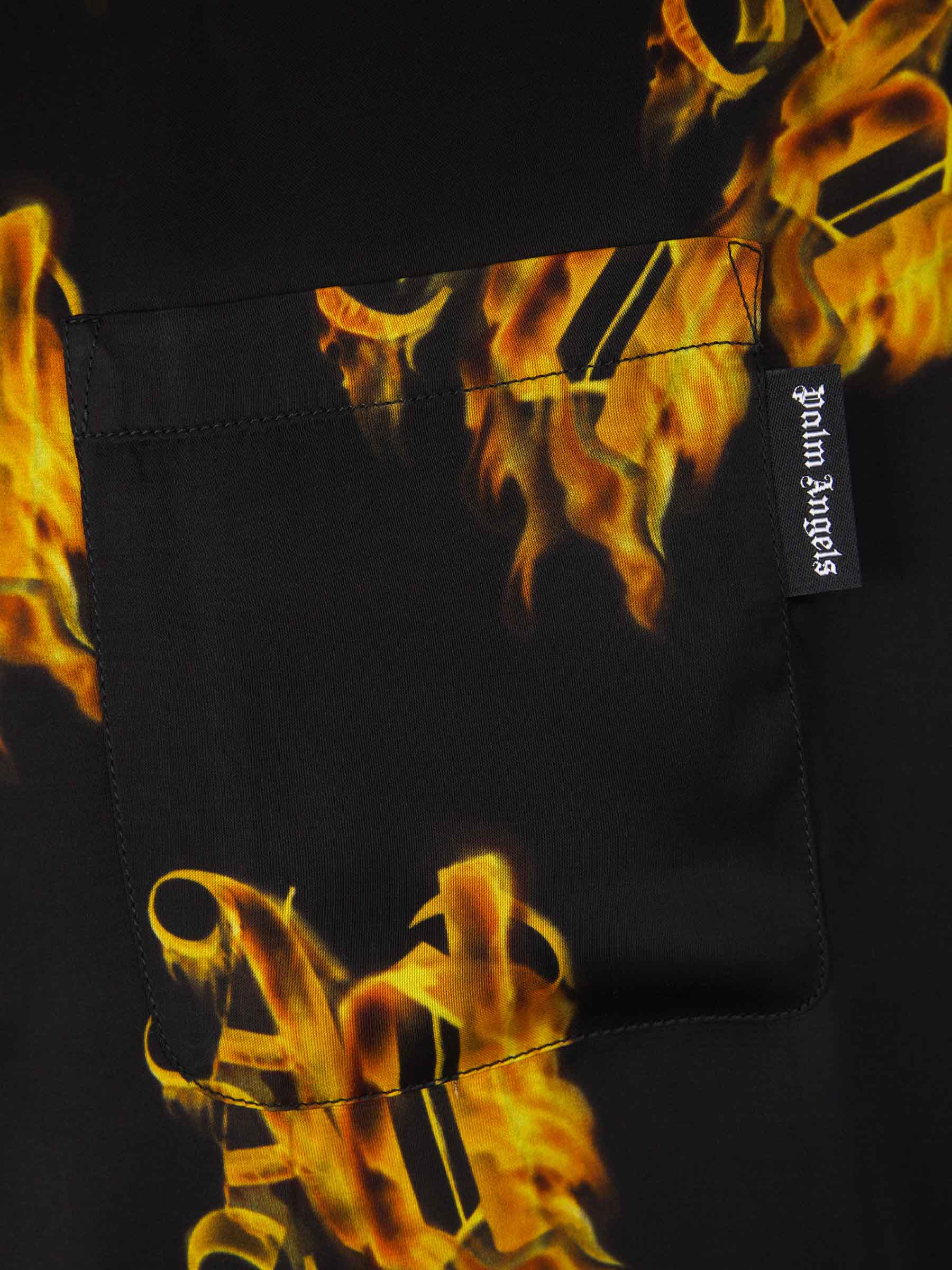 Outlet online Palm Angels Hombre Camisa Logo Burning color Negro sku 532-000562 01 - Foto 4