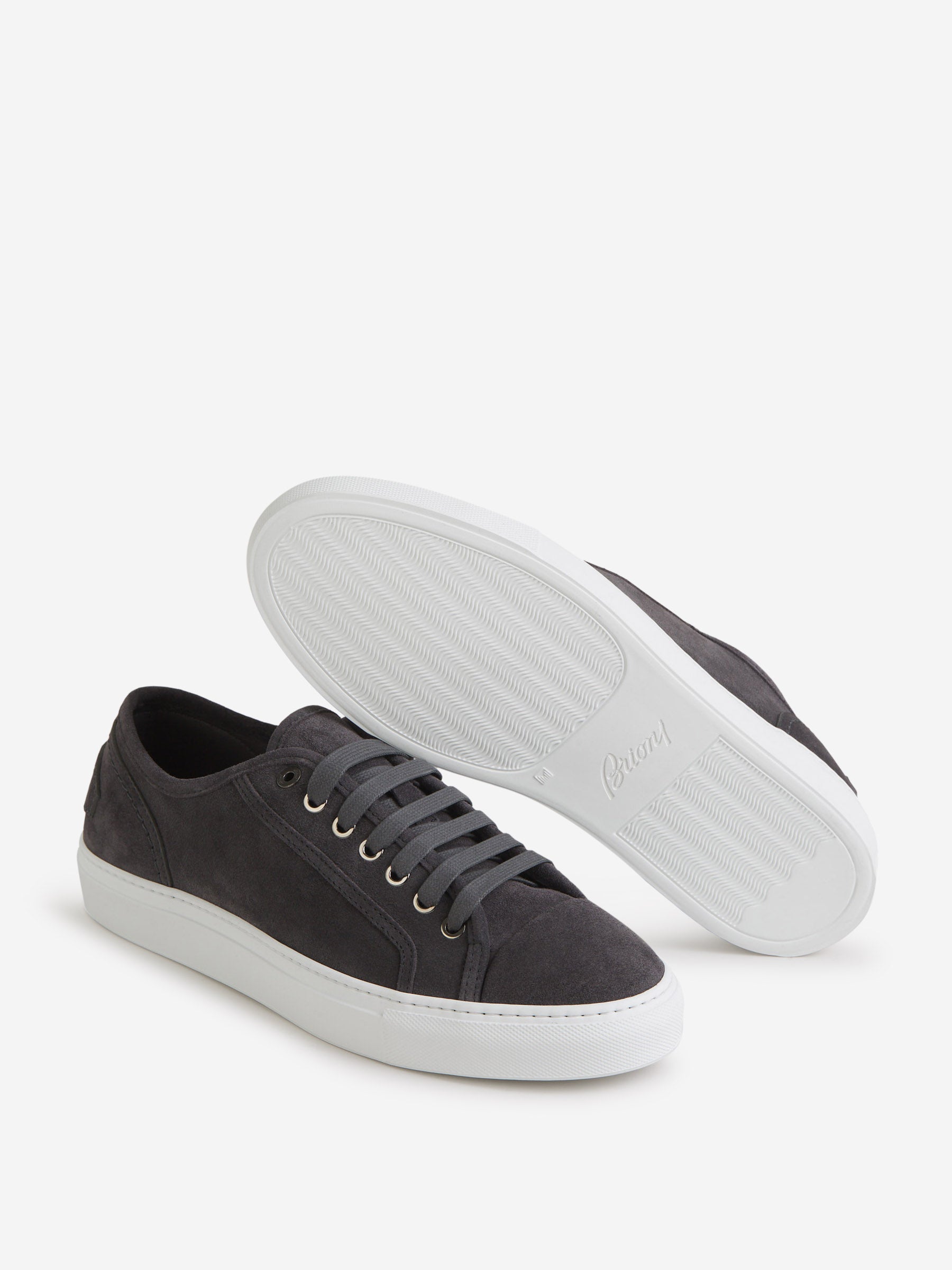 Outlet online Brioni Hombre Sneakers Piel Ante color Gris Antracita sku 616-002648 01 - Foto 4