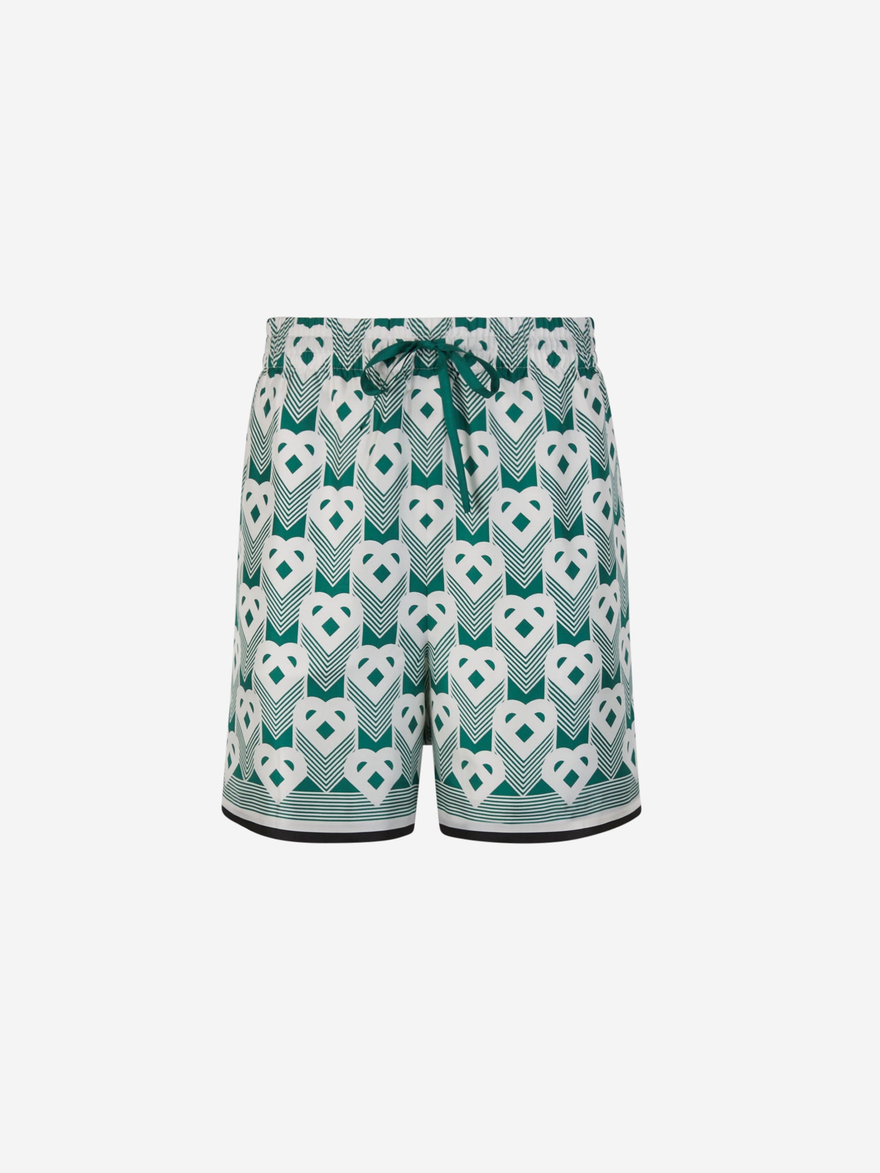 Outlet online Casablanca Hombre Bermudas Seda Heart color Verde Oscuro sku 523-000910 01 - Foto 1