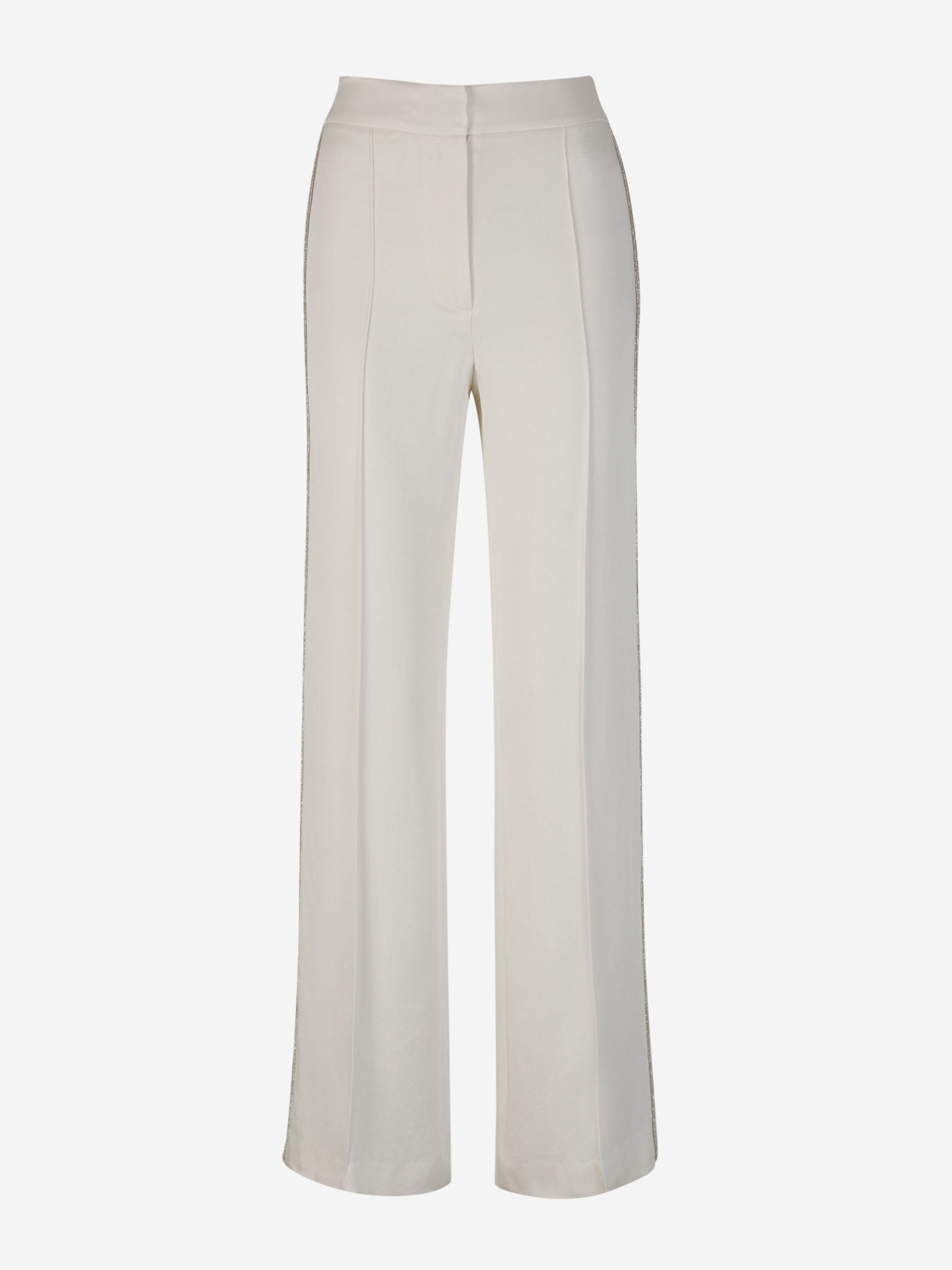 Outlet online Veronica Beard Mujer Pantalones Formales Ribetes Cristales color Marfil sku 761-003452 01 - Foto 1