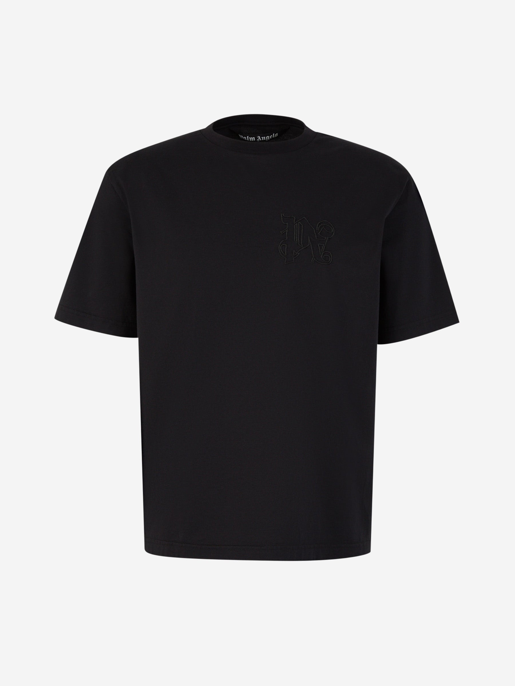 Outlet online Palm Angels Hombre Camiseta Monograma Slim color Negro sku 553-003595 01 - Foto 1