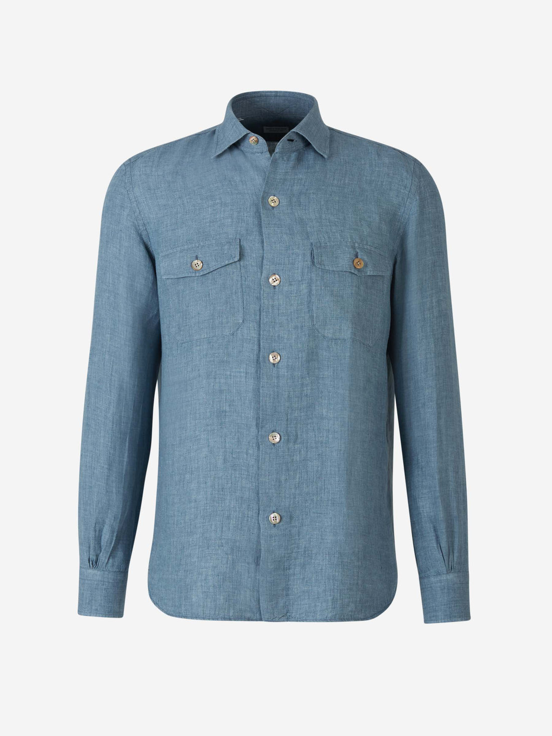 Santa Eulalia Camisa Bolsillos Lino color Azul sku 531-006263 02 - Foto 1