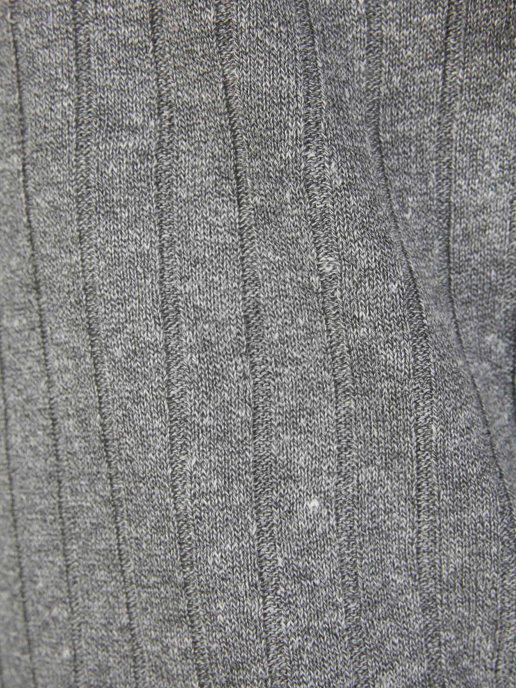 Outlet online Gran Sasso Hombre Camiseta Punto Canalé Lino color Gris Piedra sku 553-003705 01 - Foto 4