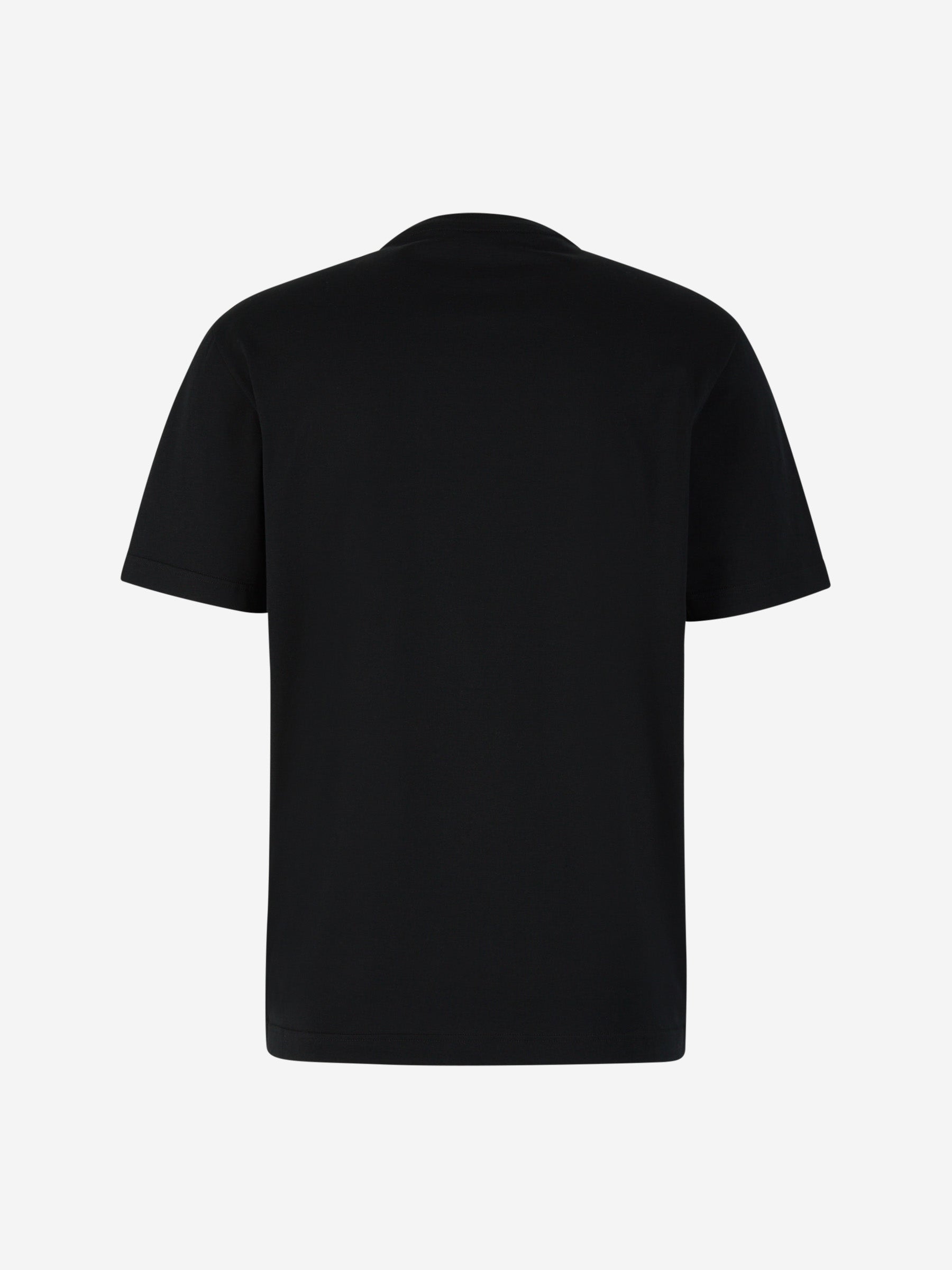 Outlet online Brioni Hombre Camiseta Algodón Bordado color Negro sku 553-003572 01 - Foto 2