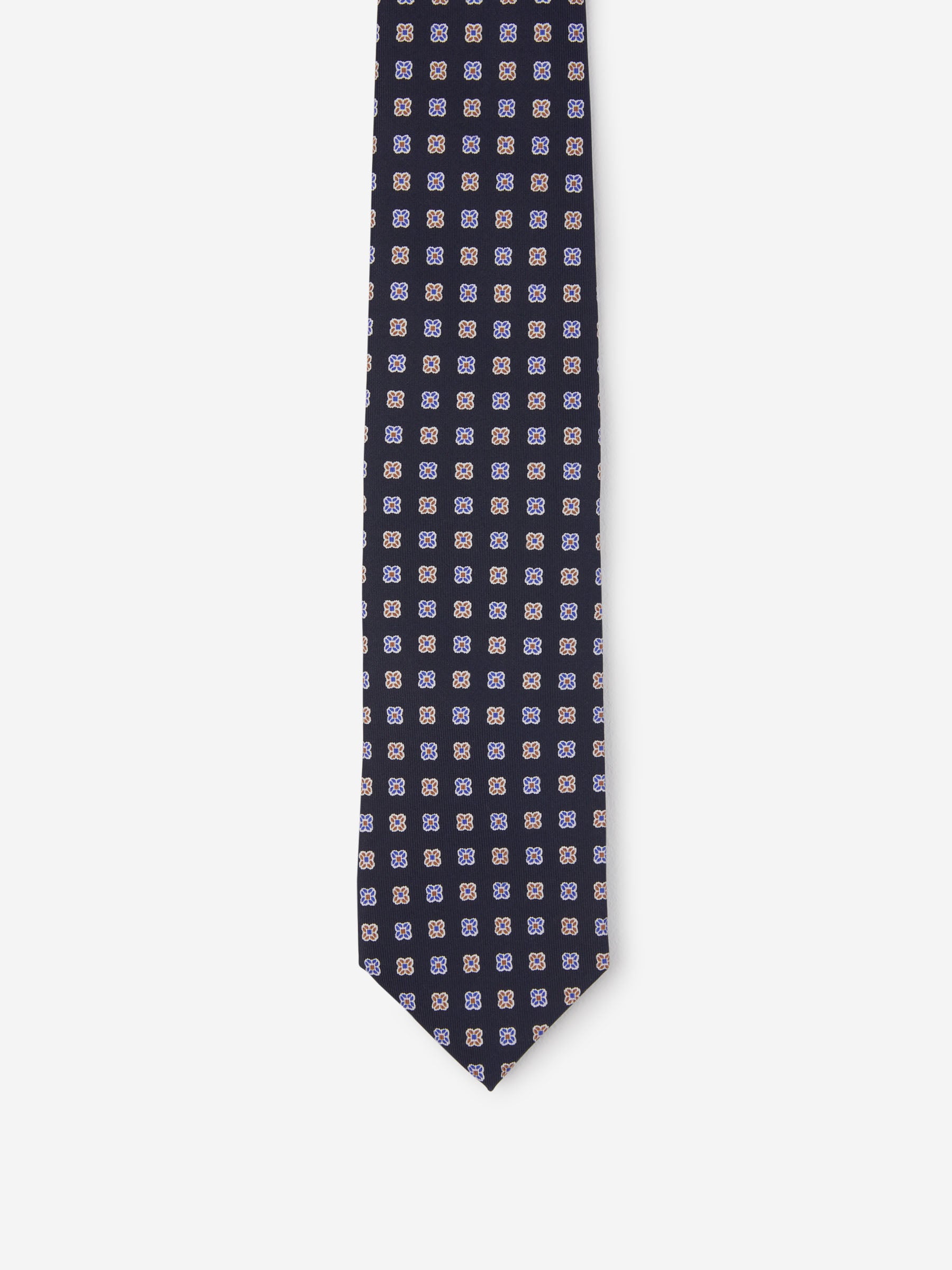 Santa Eulalia Corbata Motivo Floral Seda color Azul Noche sku 601-001128 02 - Foto 2