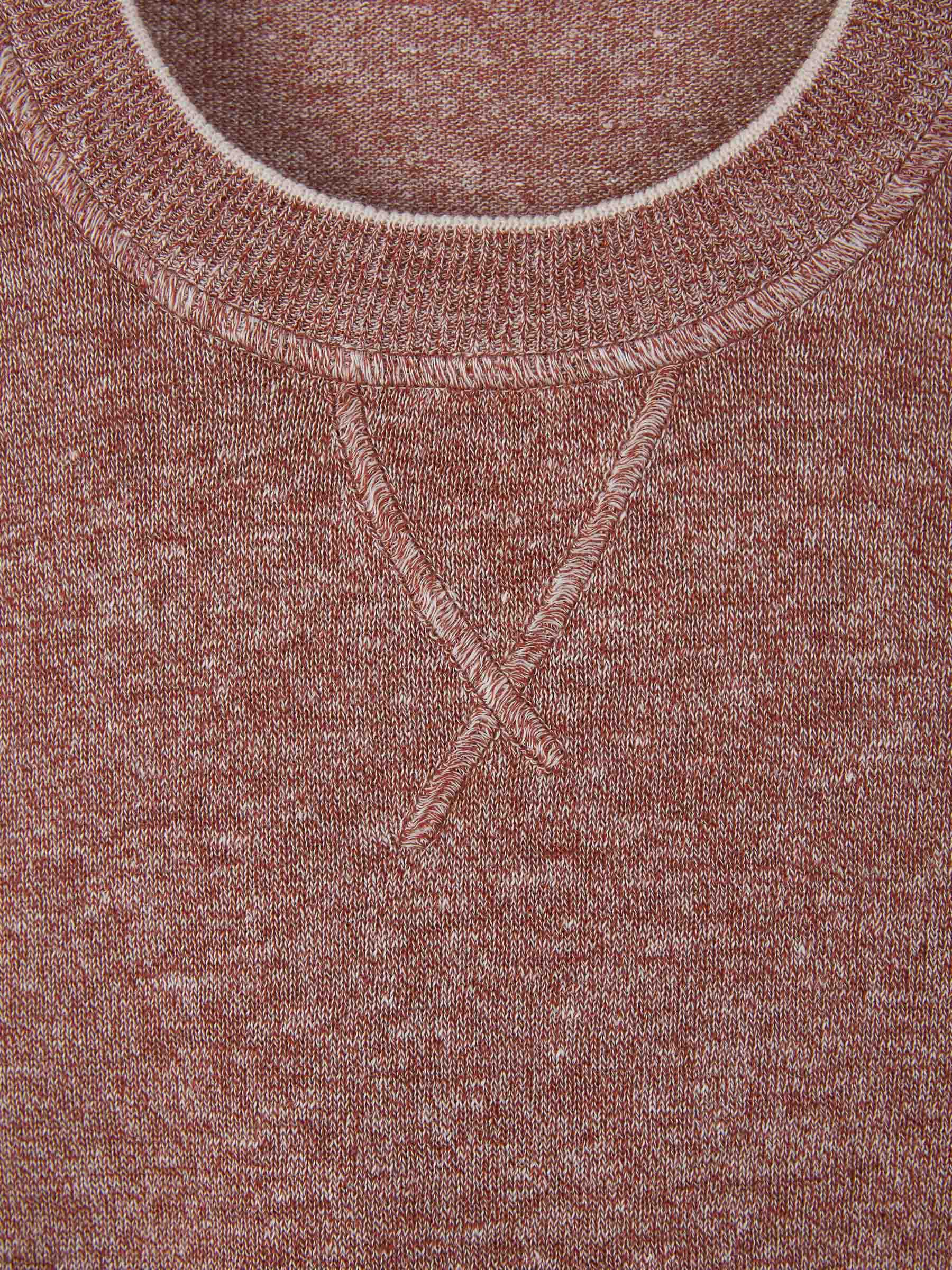 Outlet online Fedeli Hombre Jersey Lino y Algodón color Rojo sku 542-002344 02 - Foto 3