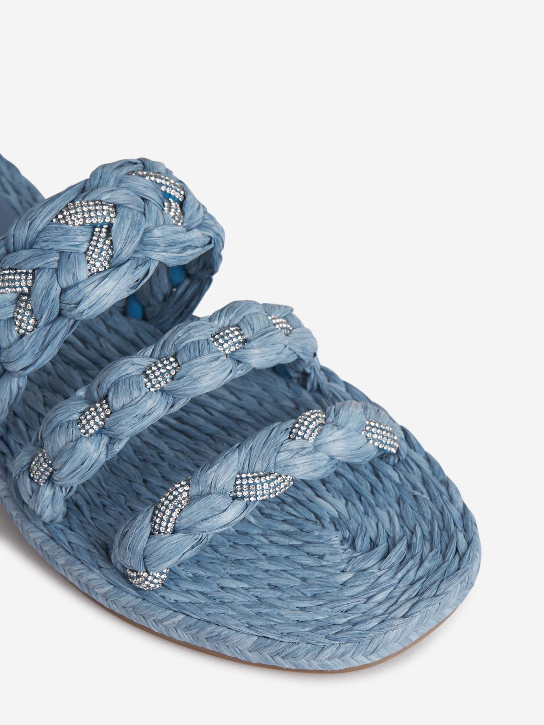 Outlet online Aquazzura Mujer Sandalias Costera Rafia color Azul sku 800-005266 01 - Foto 5